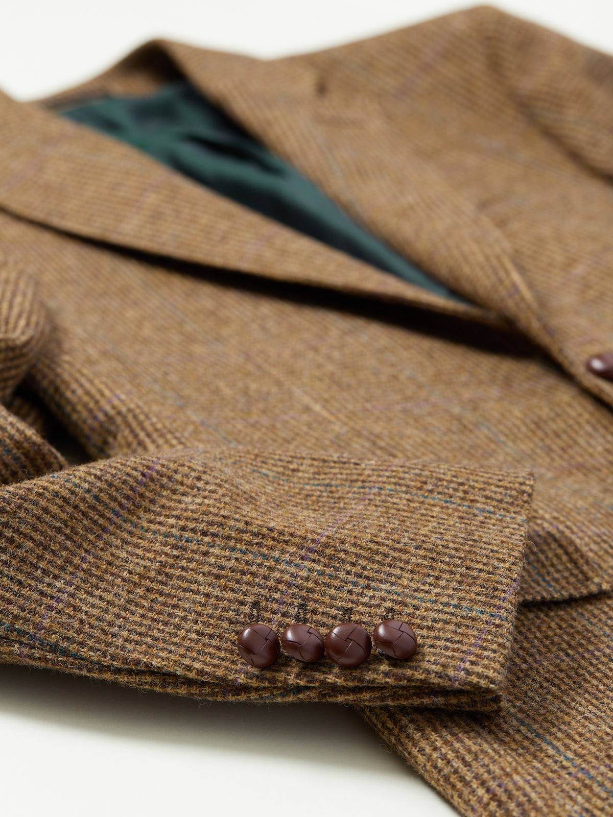 Gunton Shetland Tweed Jacket Rustic Brown WP