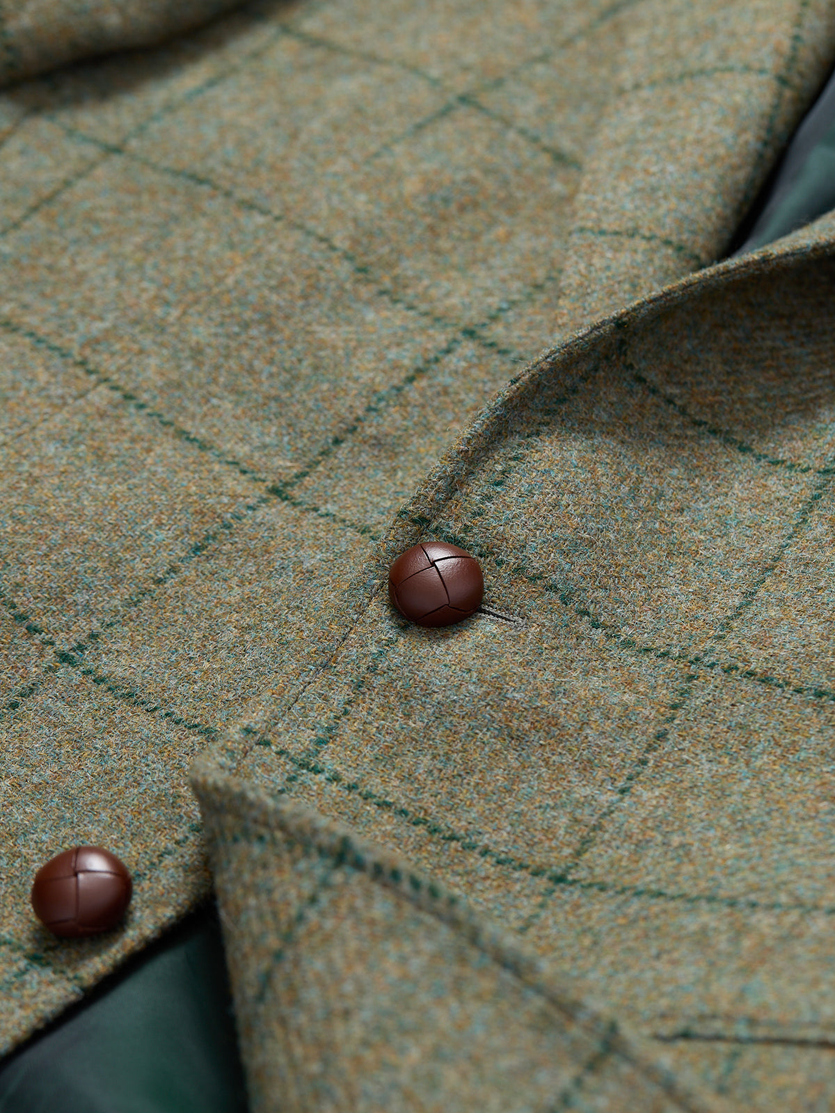 Gunton Shetland Tweed Jacket Rustic Green WP