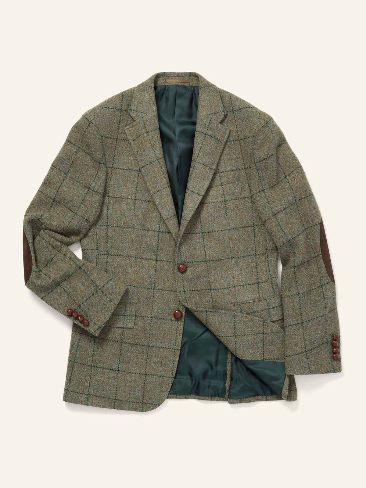 Gunton Shetland Tweed Jacket Rustic Green WP