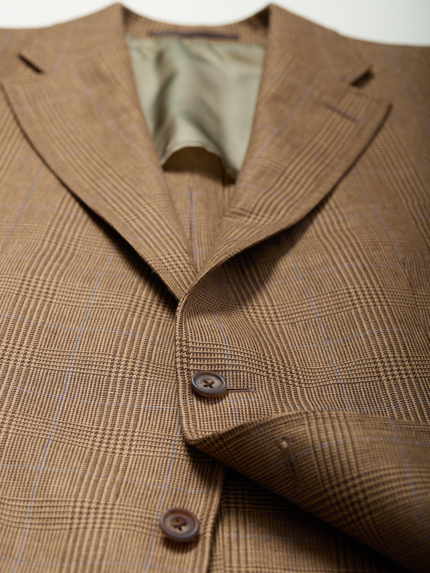 Gunton Wool/Linen Jacket Brown Glencheck