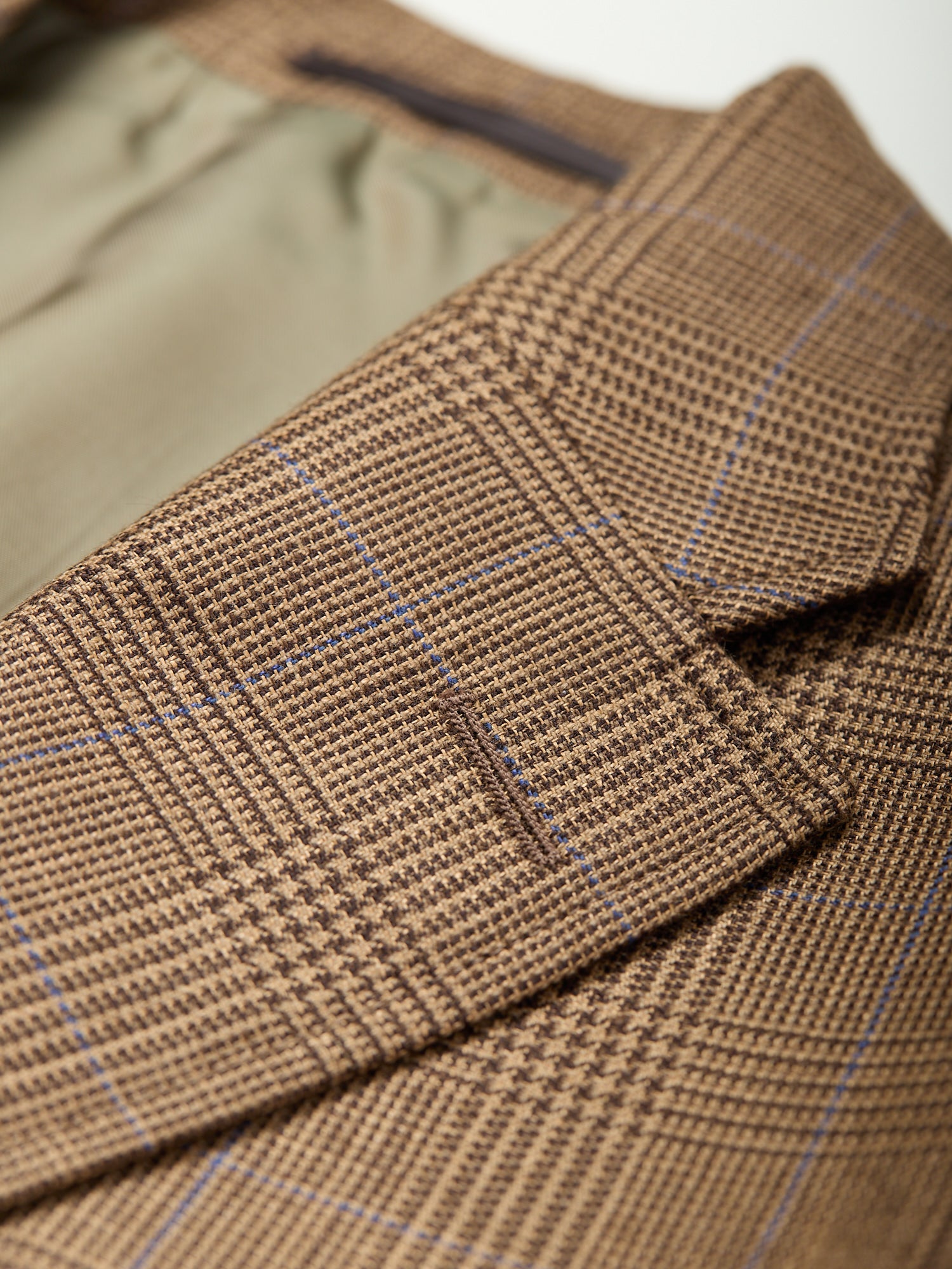 Gunton Wool/Linen Jacket Brown Glencheck
