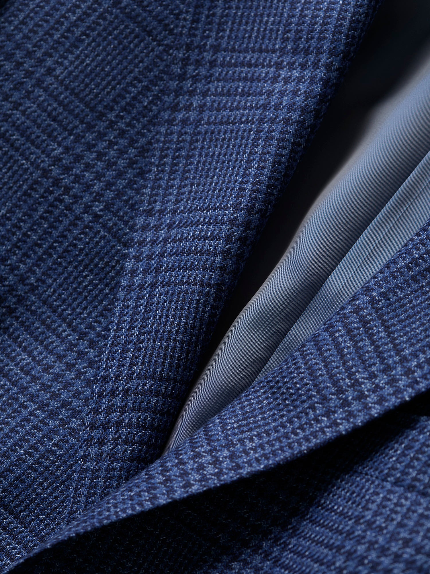 Gunton Wool/Linen Jacket Navy Glencheck