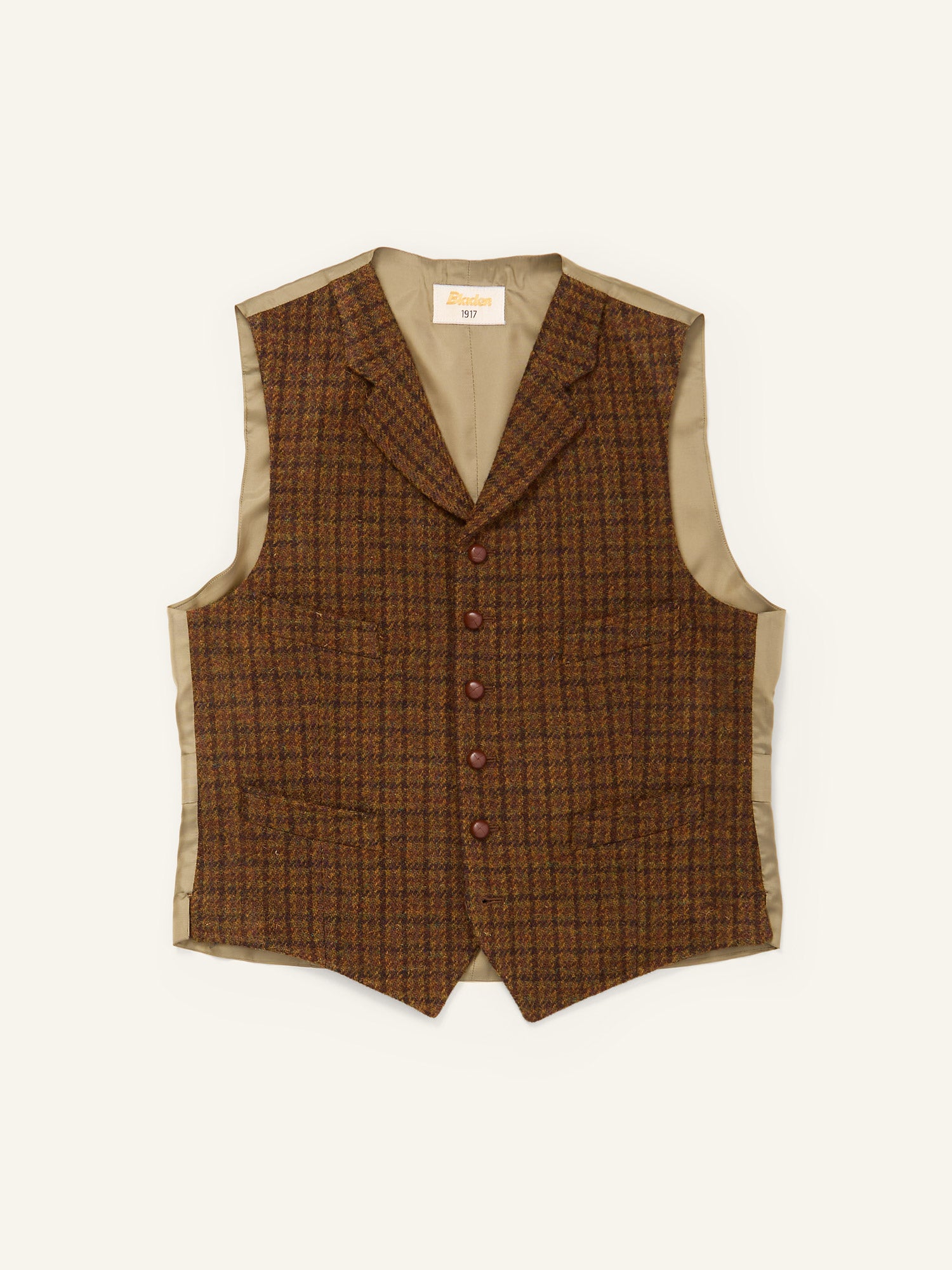 Harris Tweed 3-piece Suit Mustard Brown Check