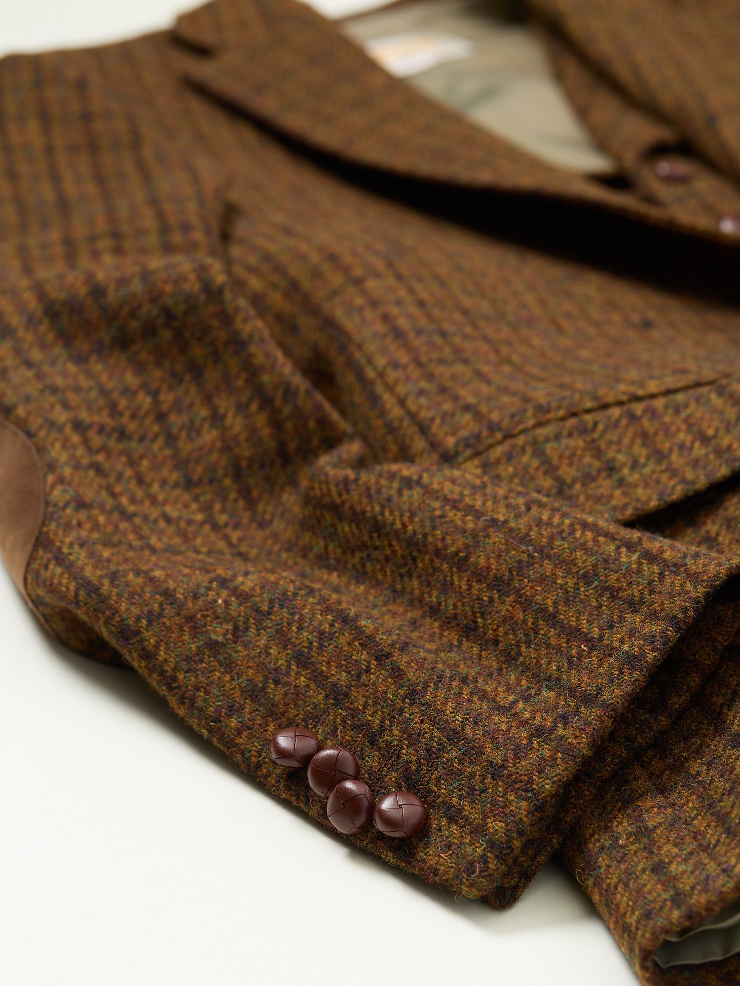 Harris Tweed 3-piece Suit Mustard Brown Check