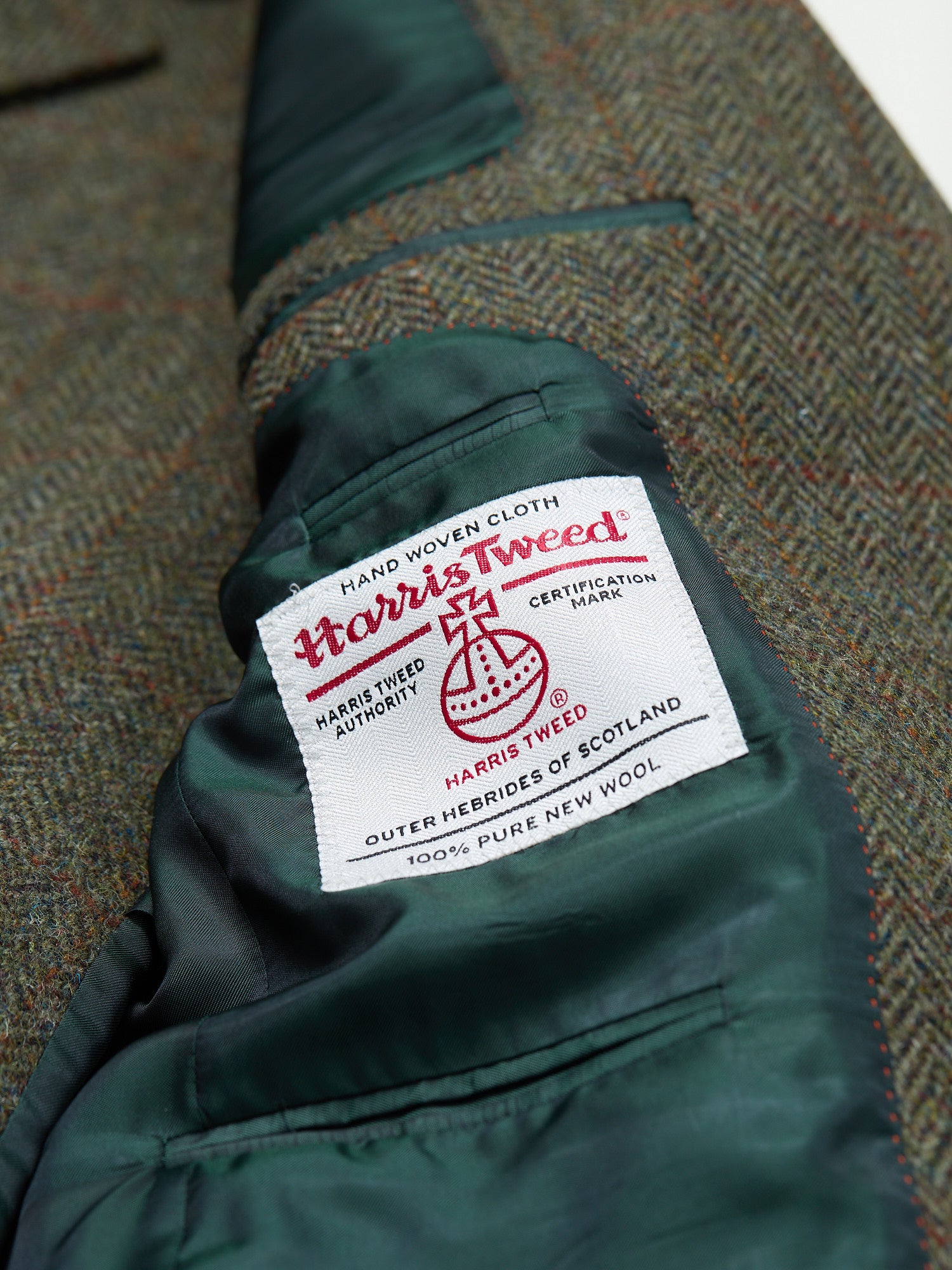 Harris Tweed 3-piece Suit Olive HB WP