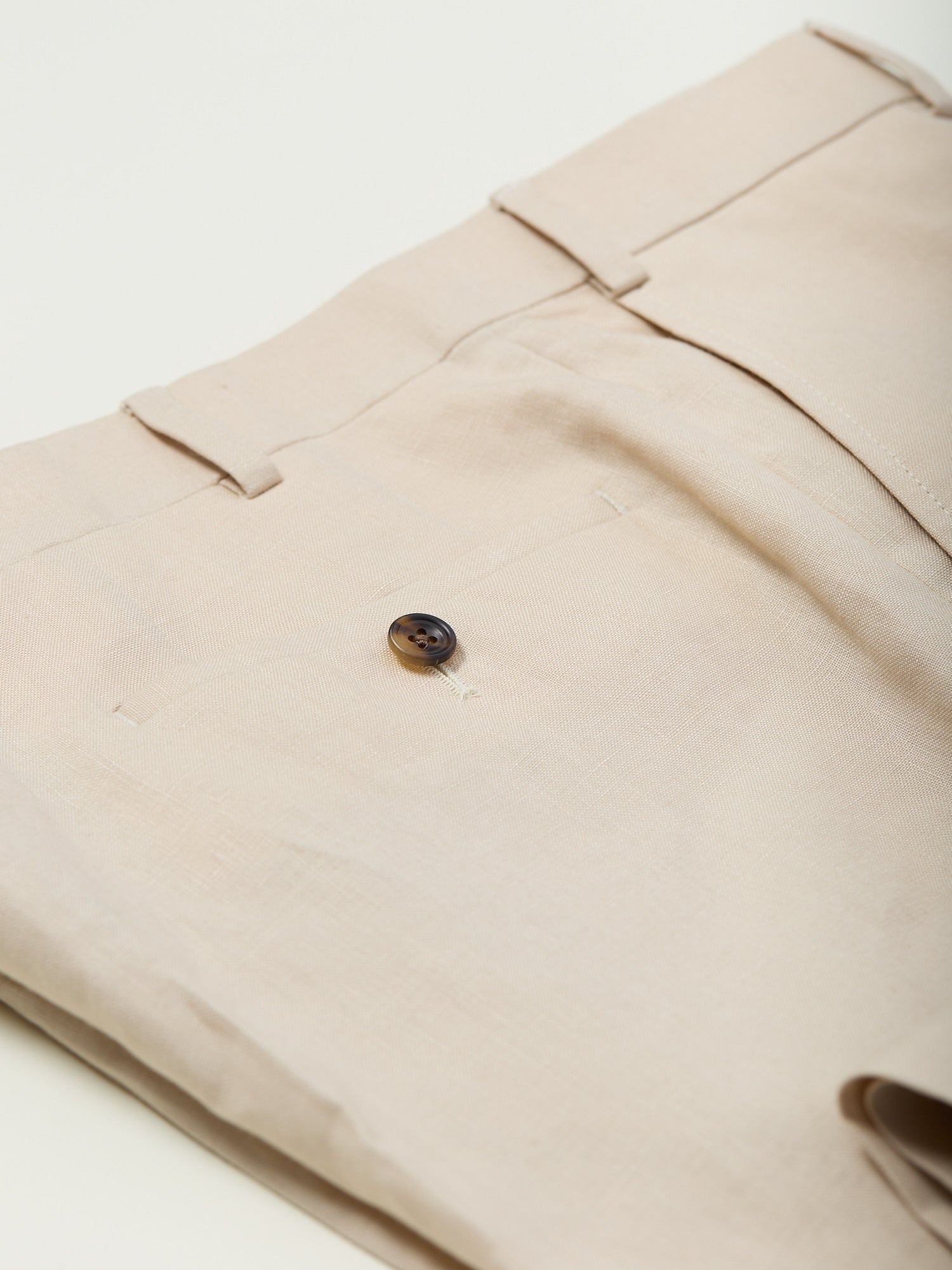 Mautby Tropical Irish Linen Trousers Stone