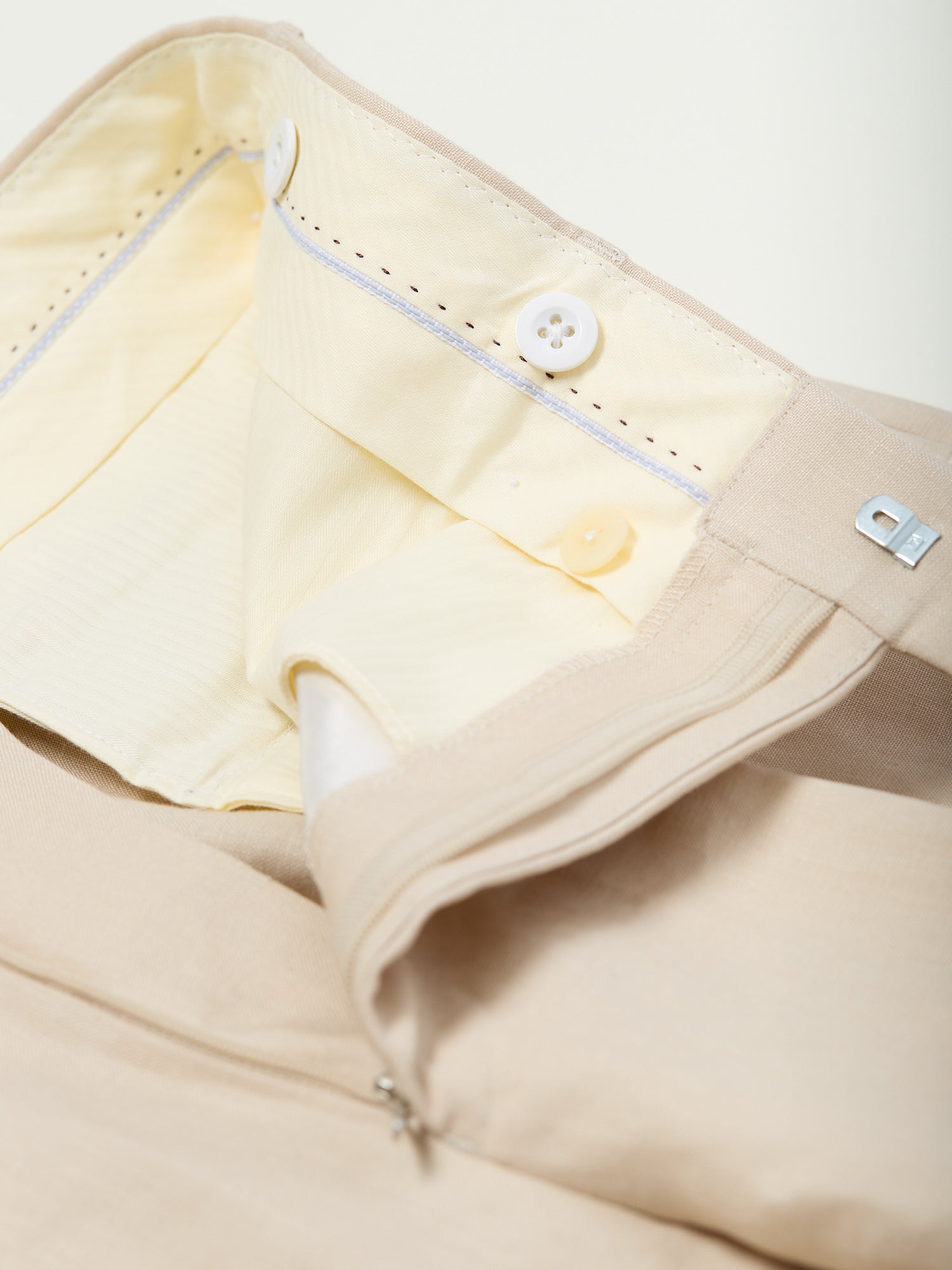 Mautby Tropical Irish Linen Trousers Stone