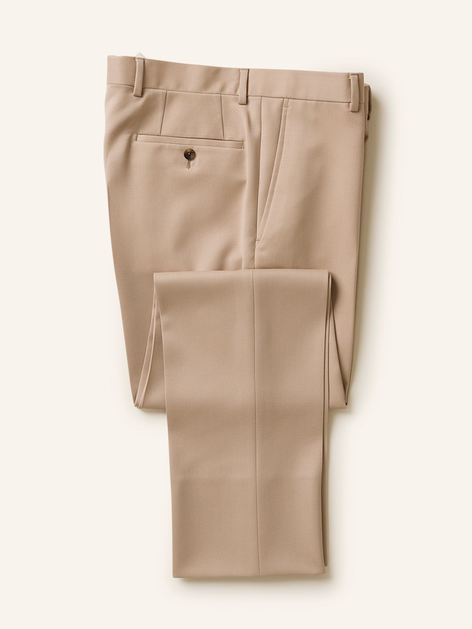 Mautby Wool Gabardine Trousers Light Sand