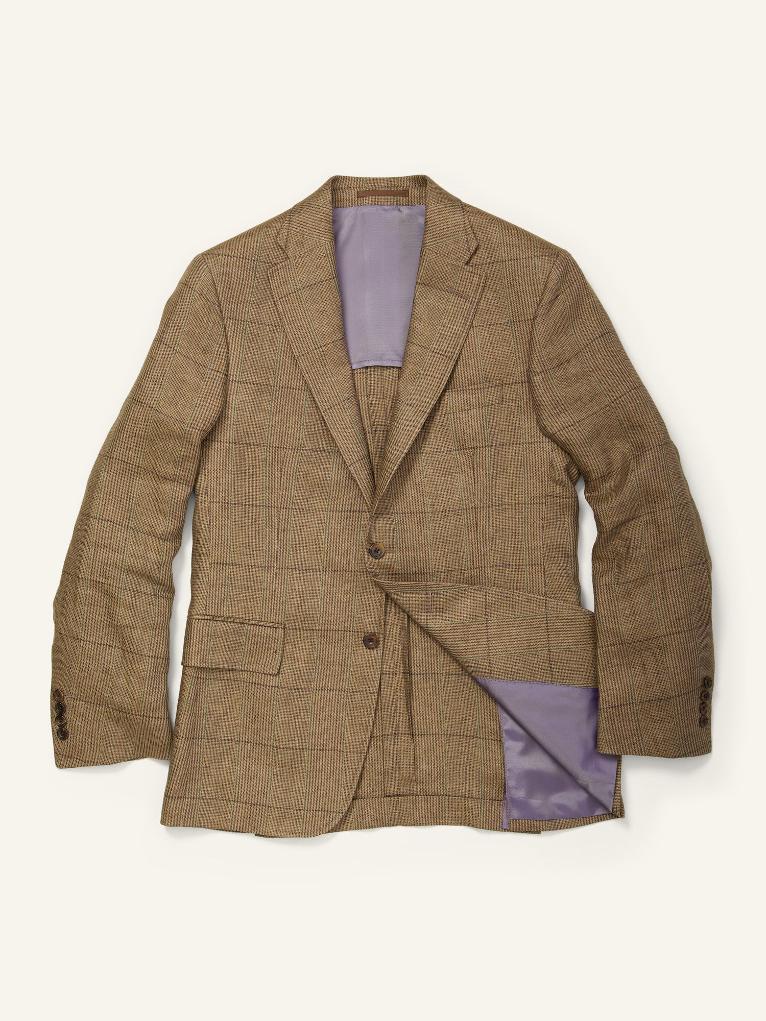 Gunton Russel Check Linen Jacket Brocéliande