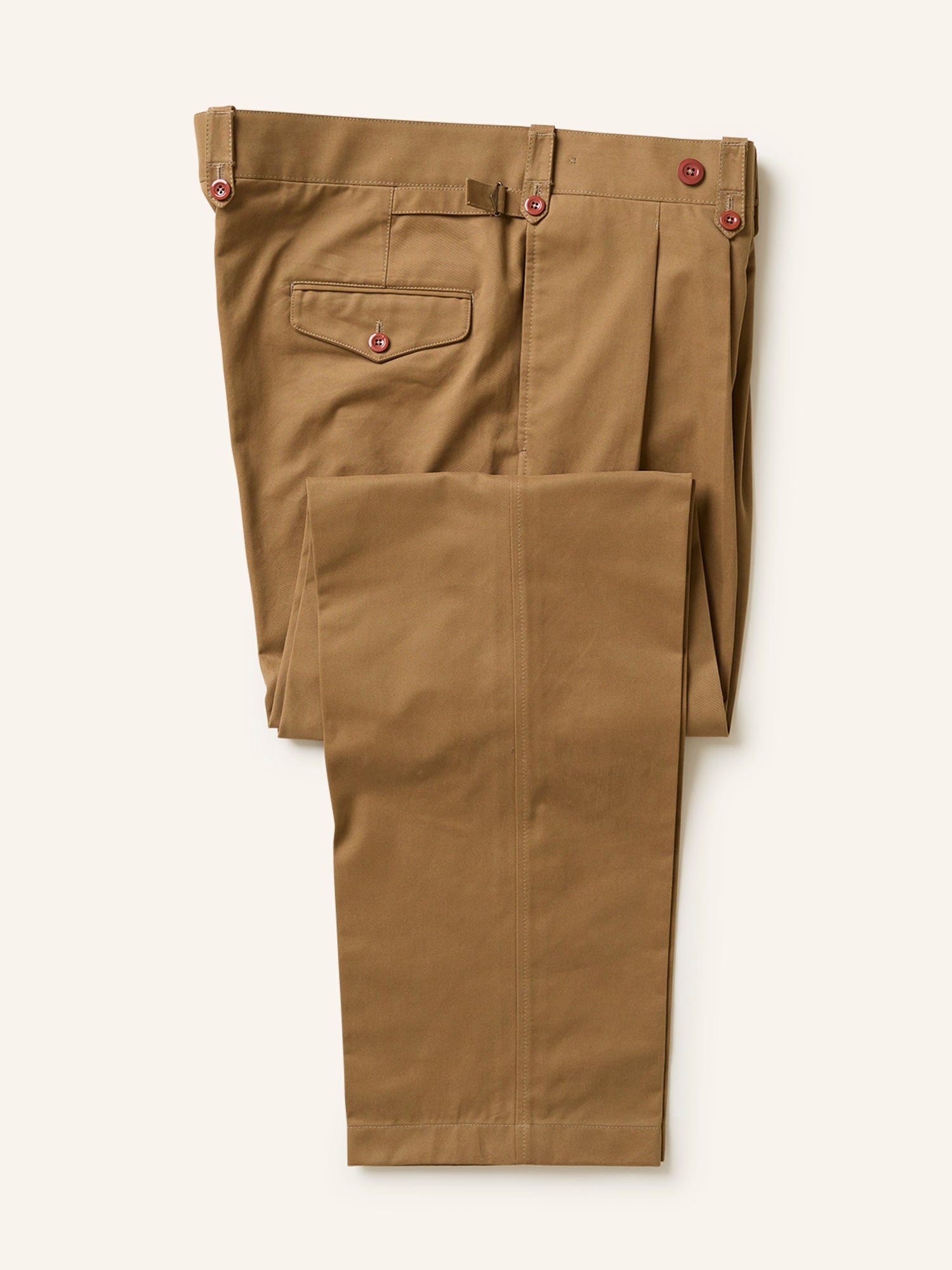 Sandhurst Pleated Officer's Trousers Khaki Drill