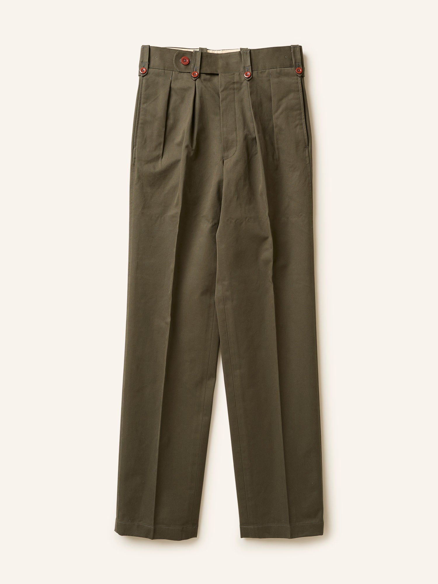 Sandhurst Pleated Officer's Trousers Jungle Green Drill