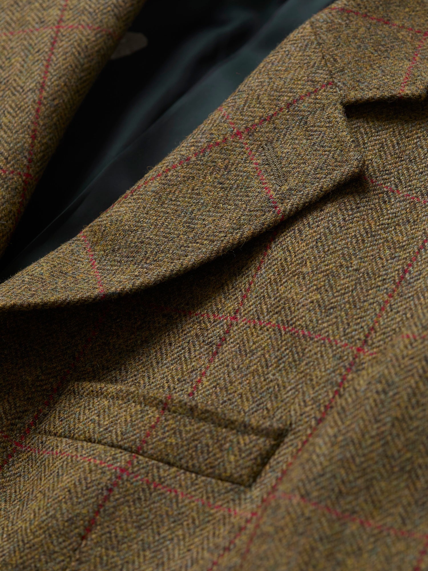 Tweed Hacking Jacket Green HB Windowpane