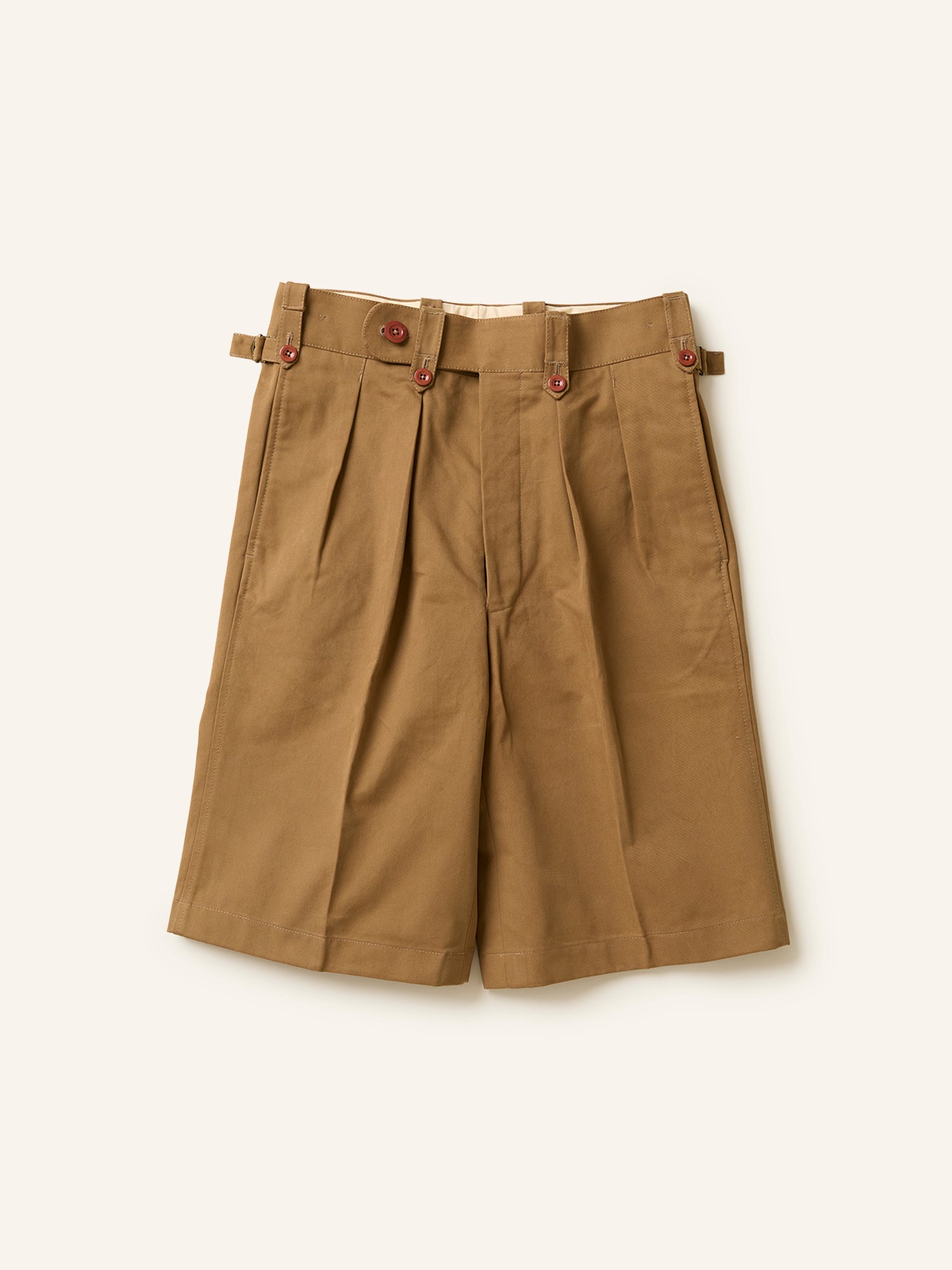 Bombay Pleated Officer's Shorts Khaki Drill