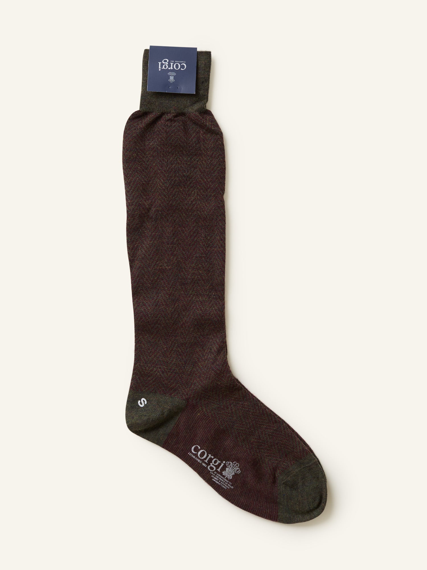 OTC Herringbone Wool Socks Olive