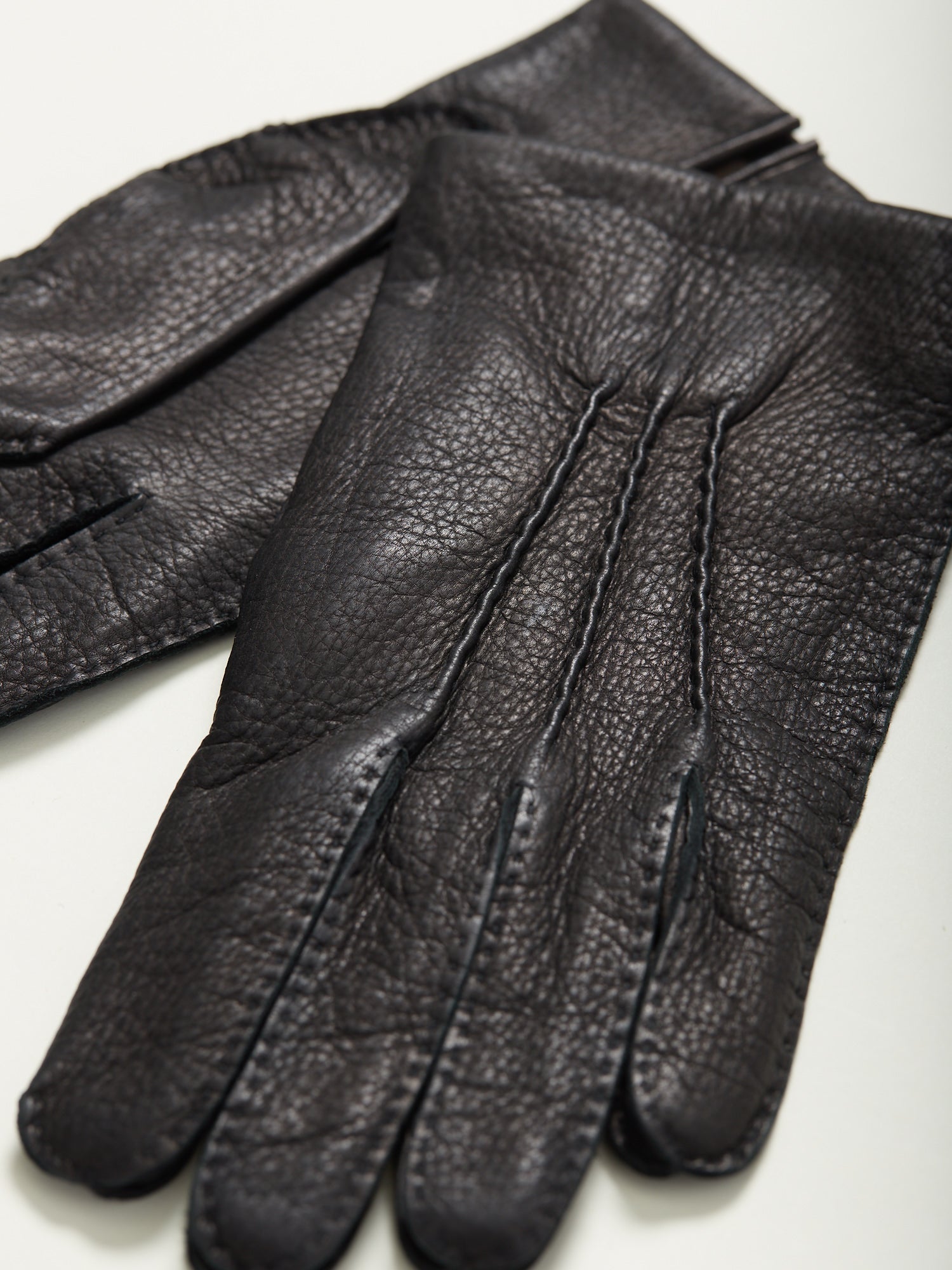 Cashmere Lined Deerskin Gloves Black