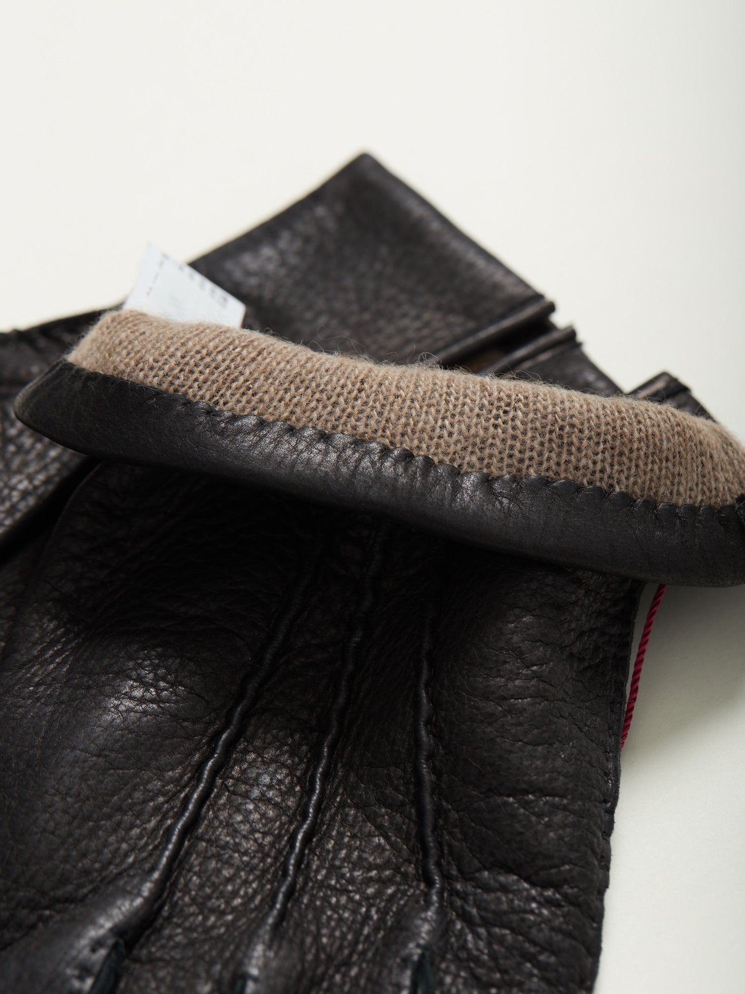 Cashmere Lined Deerskin Gloves Black