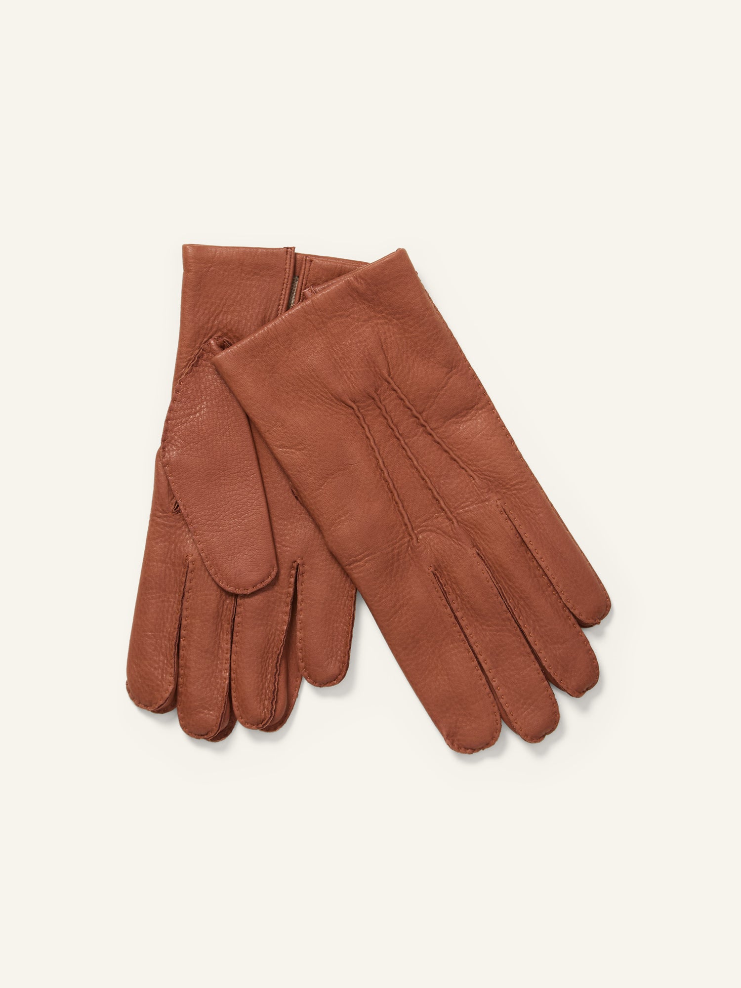 Cashmere Lined Deerskin Gloves Havana