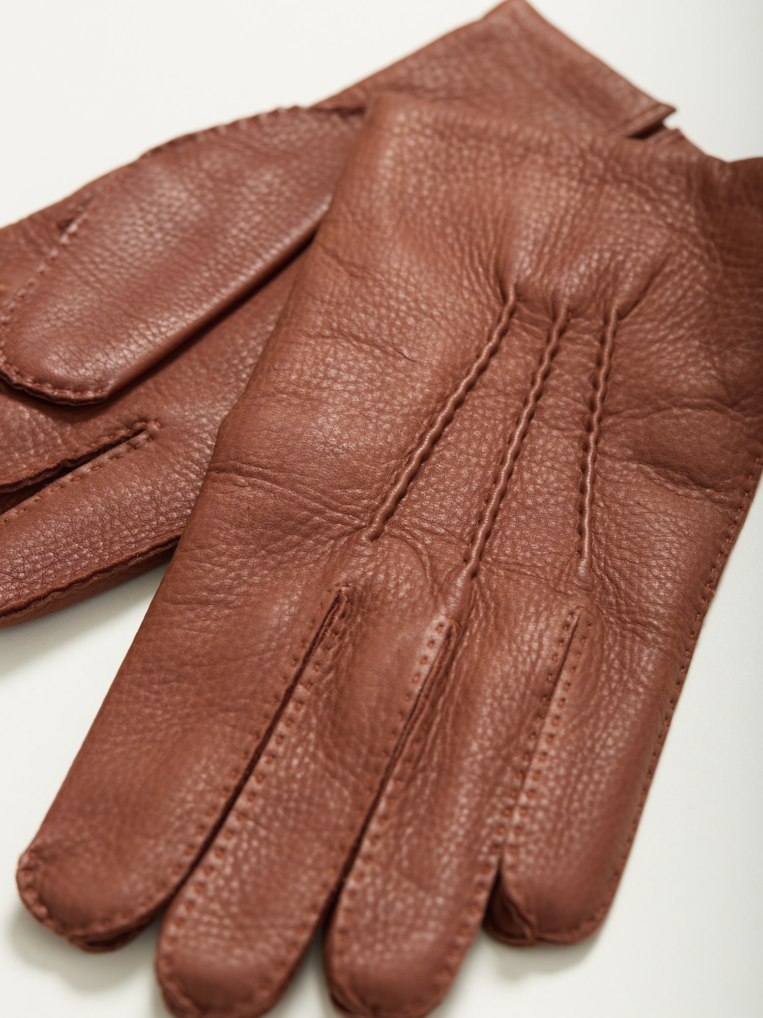 Cashmere Lined Deerskin Gloves Havana