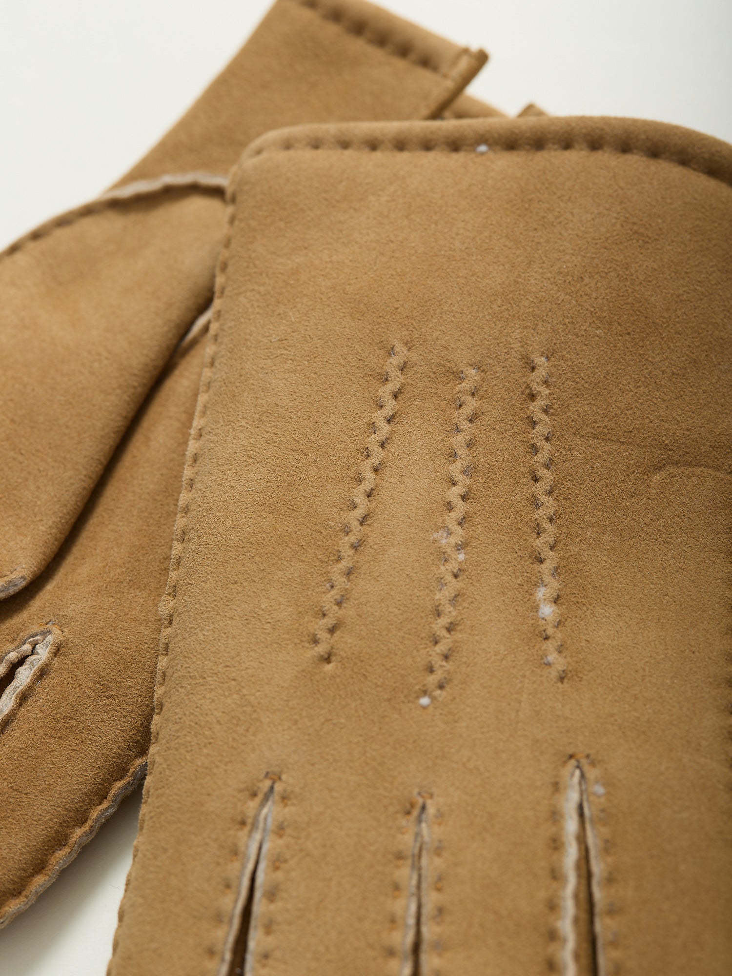 Lambskin Shearling Gloves Camel