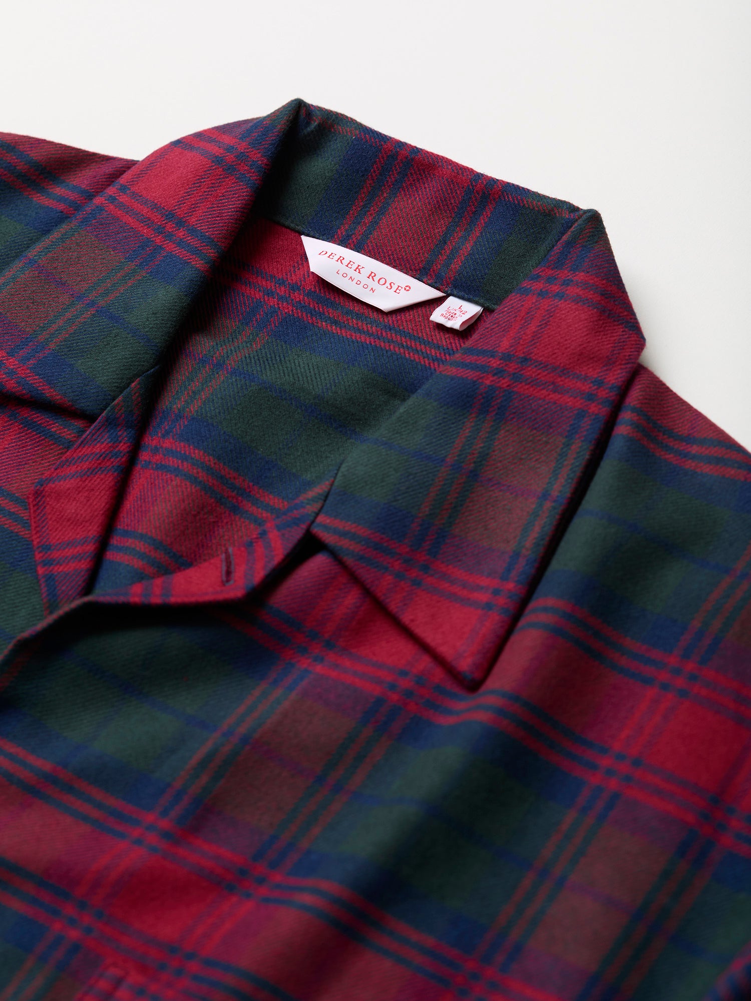 Brushed Cotton Pyjamas Red Tartan