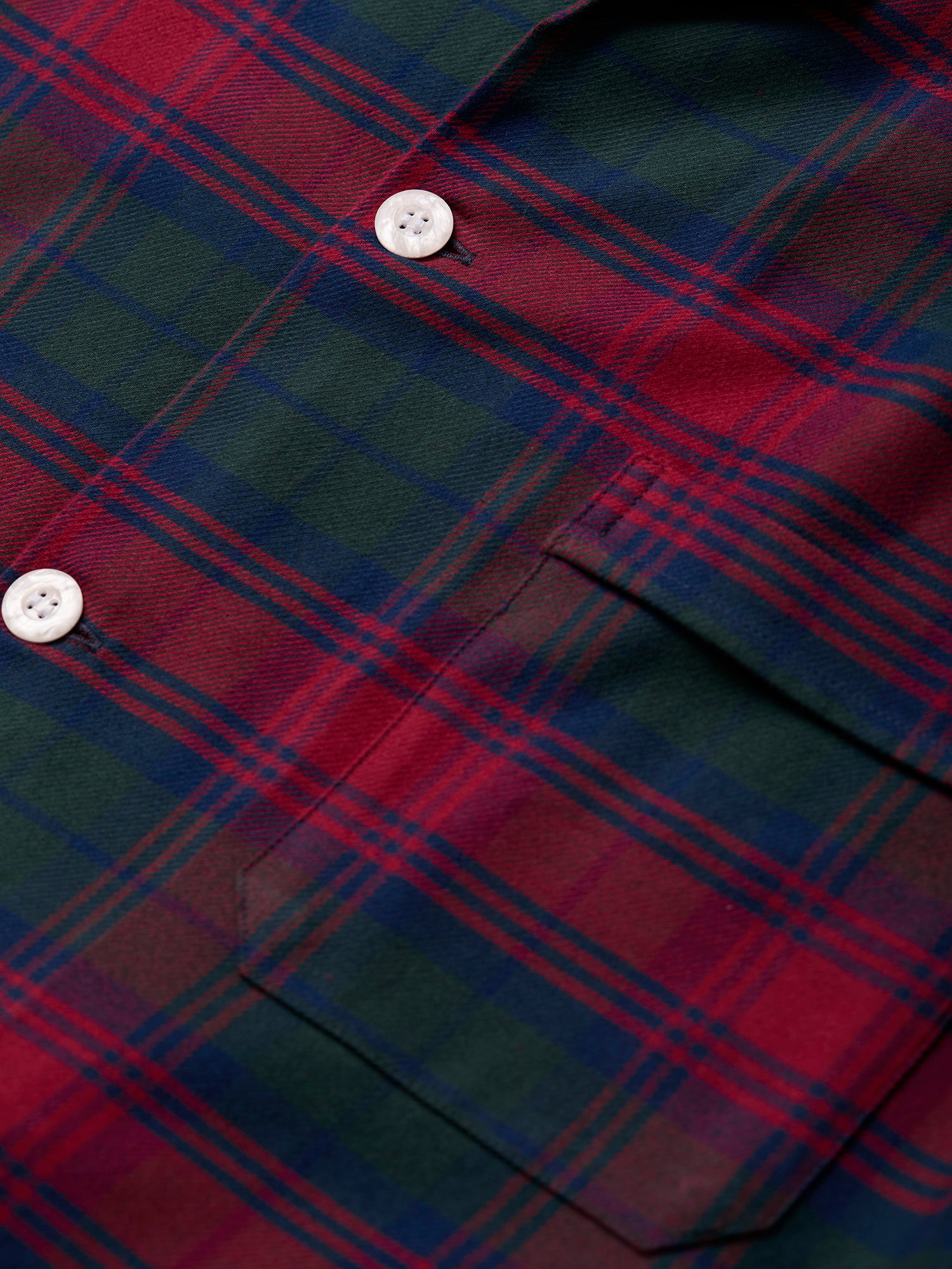 Brushed Cotton Pyjamas Red Tartan