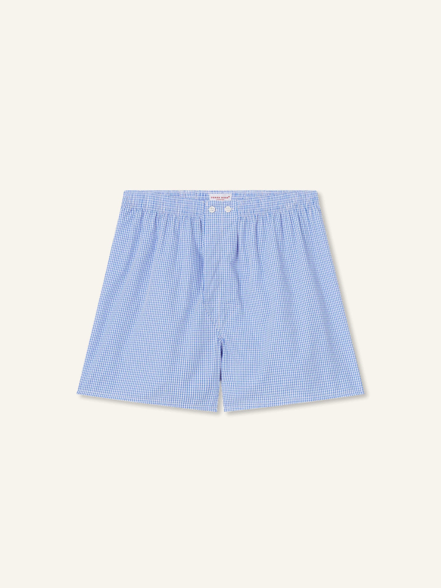 Poplin Boxer Shorts Gingham Blue