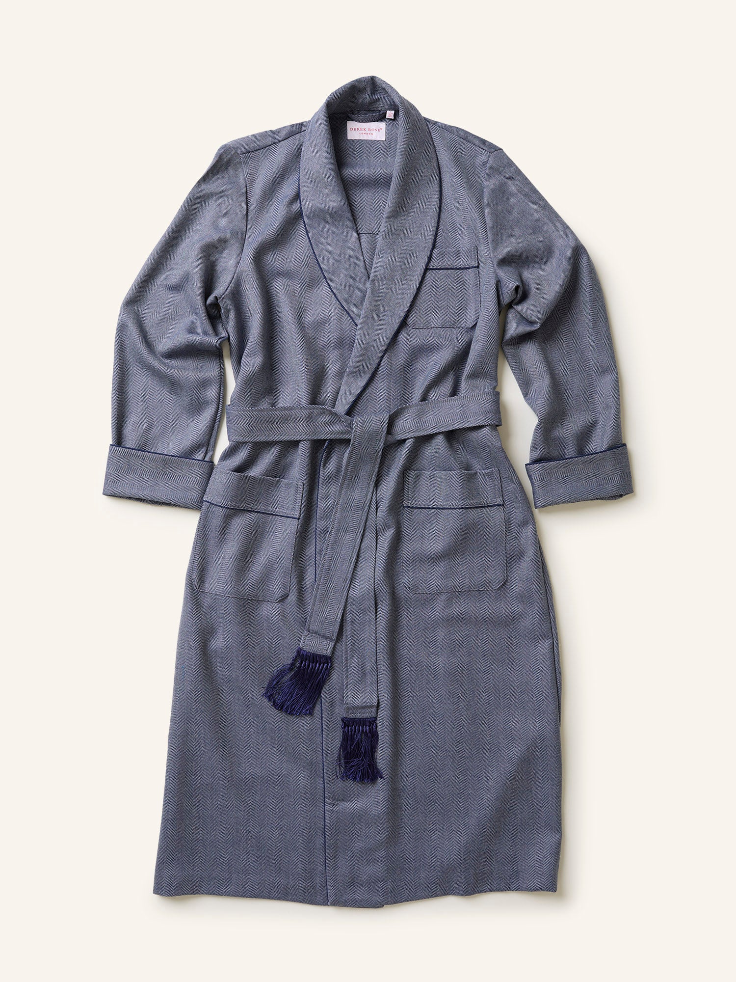 Wool Dressing Gown HB Navy