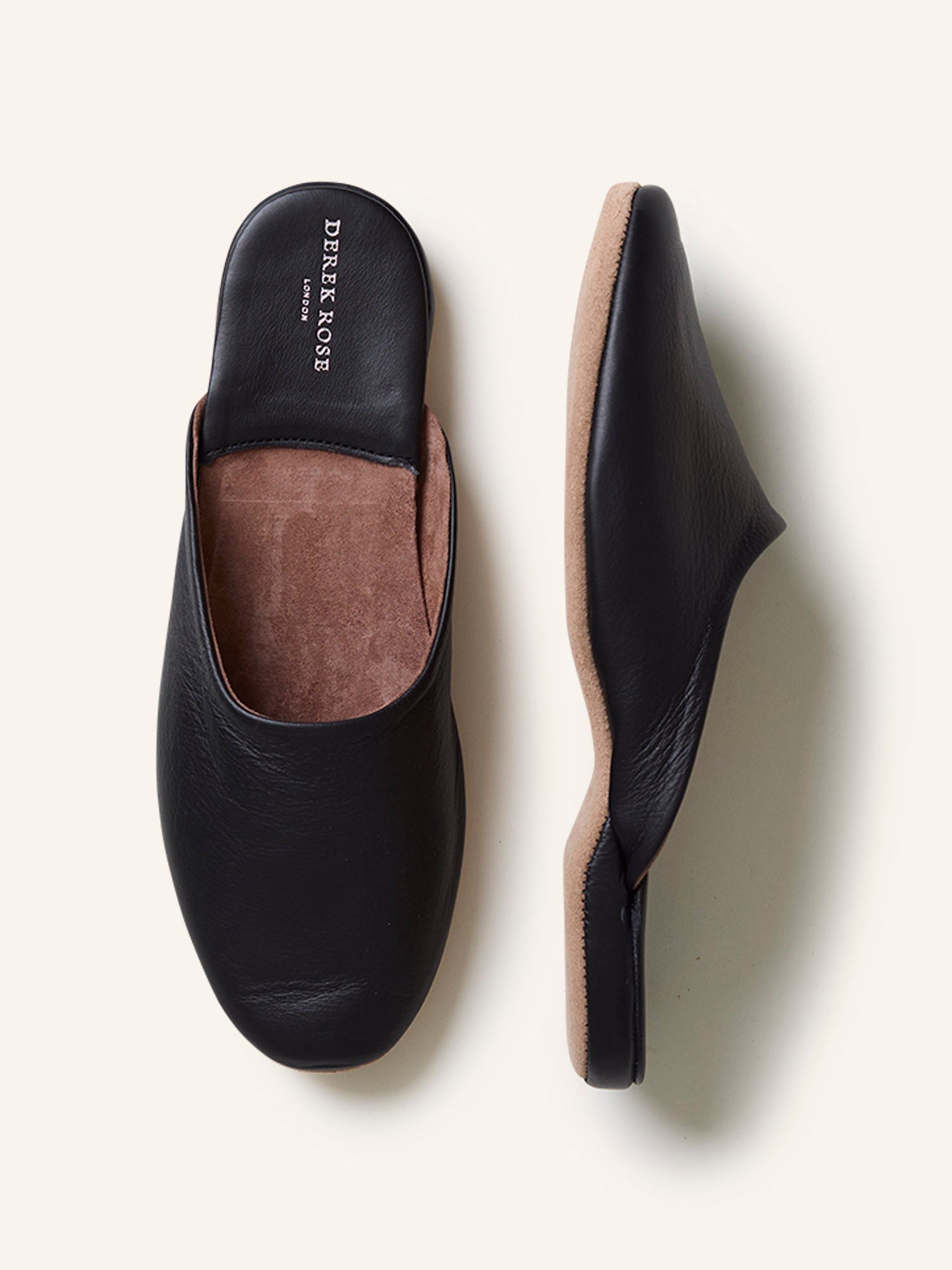 Morgan Calfskin Slippers Black