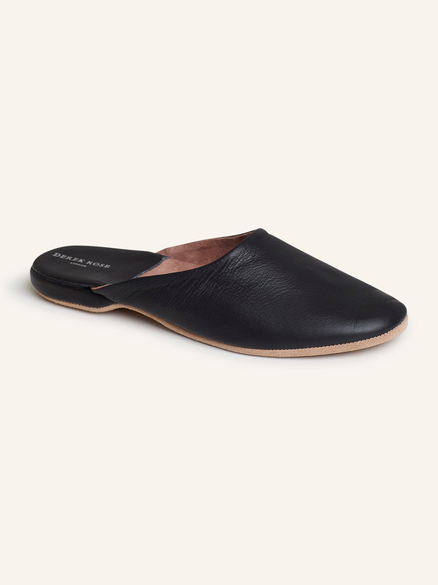 Morgan Calfskin Slippers Black