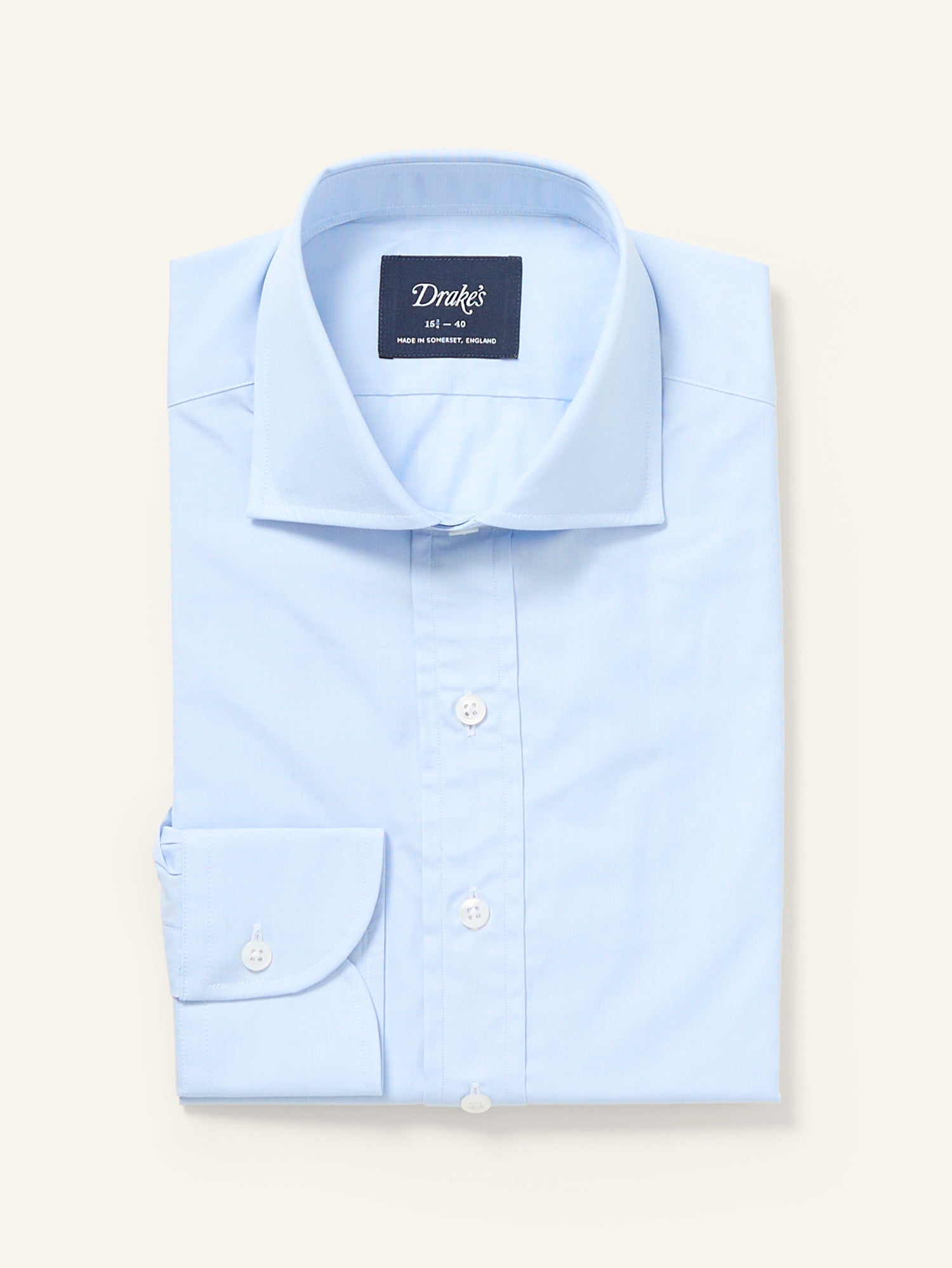 Poplin Spread Collar Shirt Sky Blue