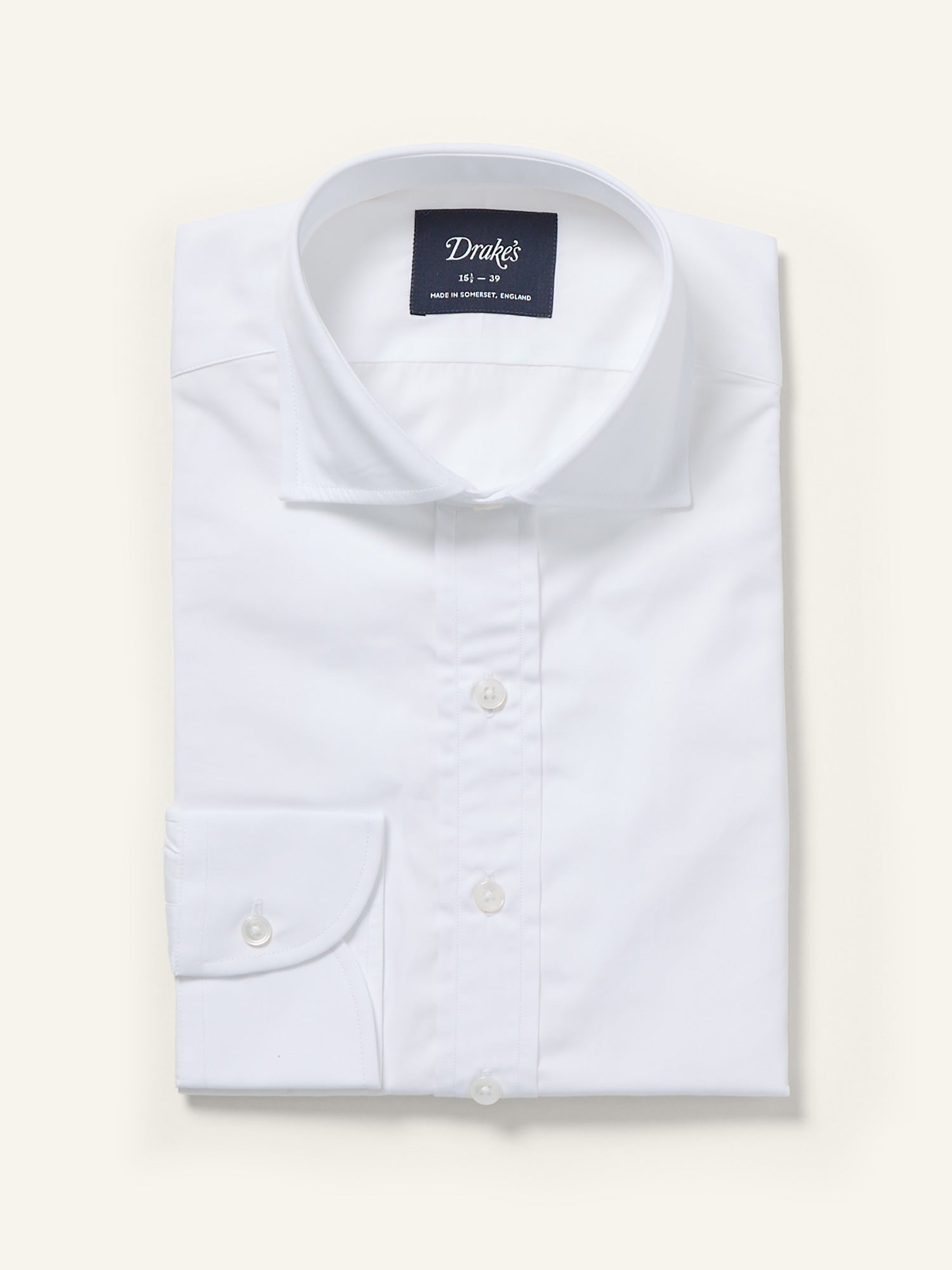 Poplin Spread Collar Shirt White