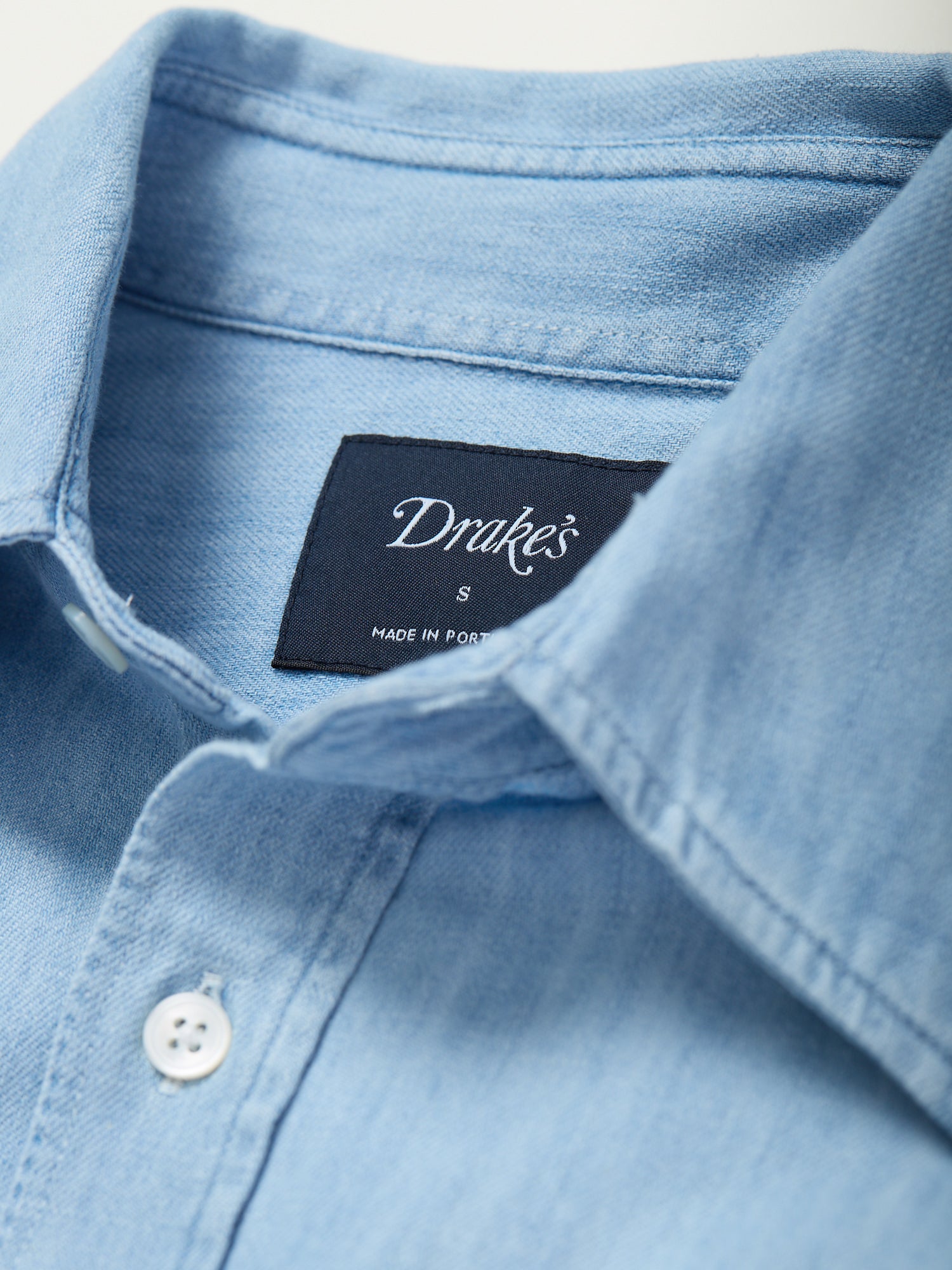 Bleach Wash Denim Work Shirt