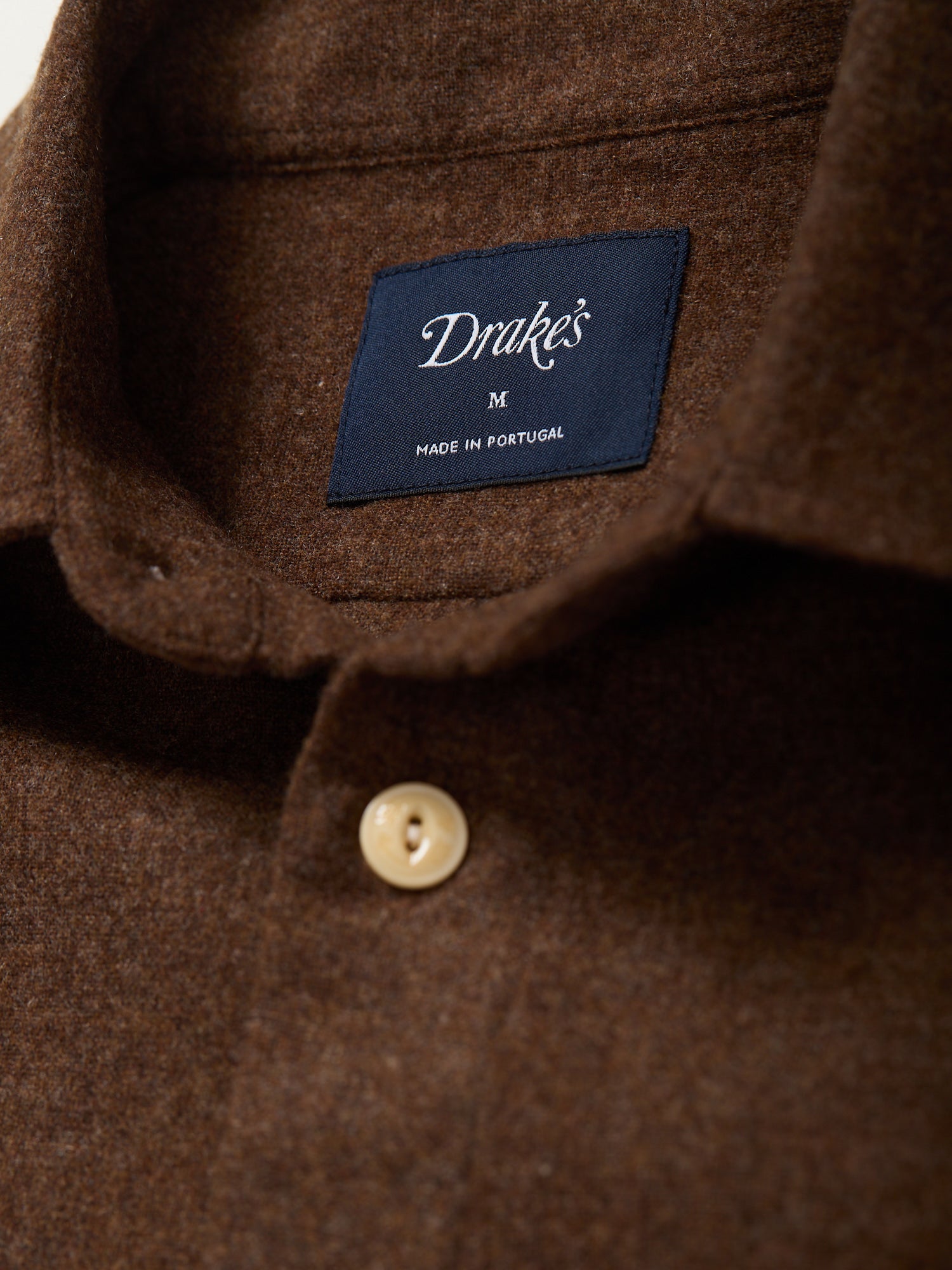 Wool Two-Pocket Work Shirt Brown