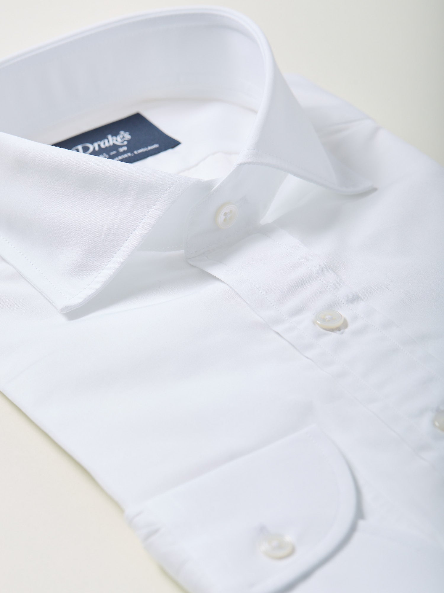 Poplin Spread Collar Shirt White