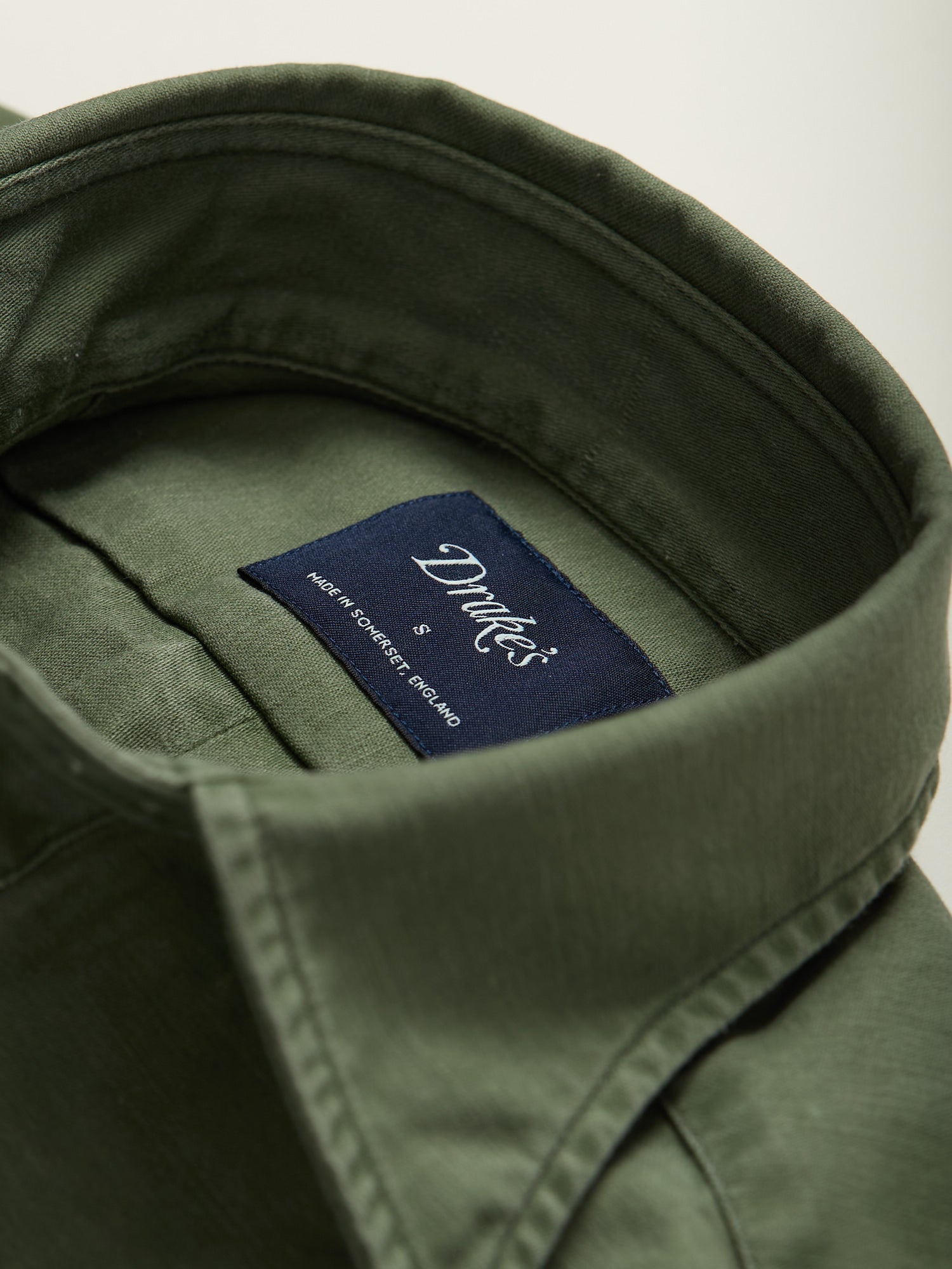 Satin Popover Work Shirt Military Green