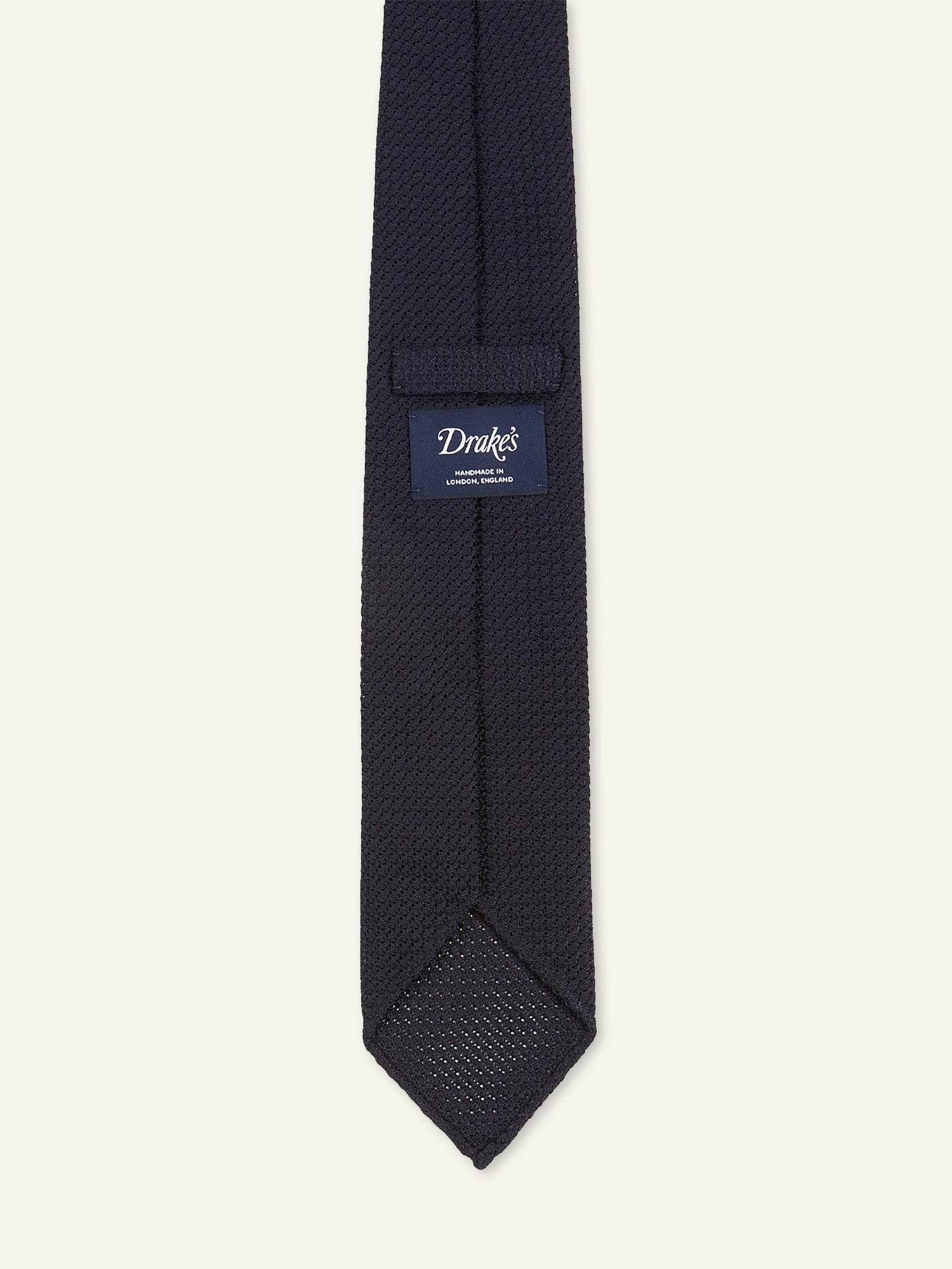 Large Knot Grenadine Tie Dark Navy