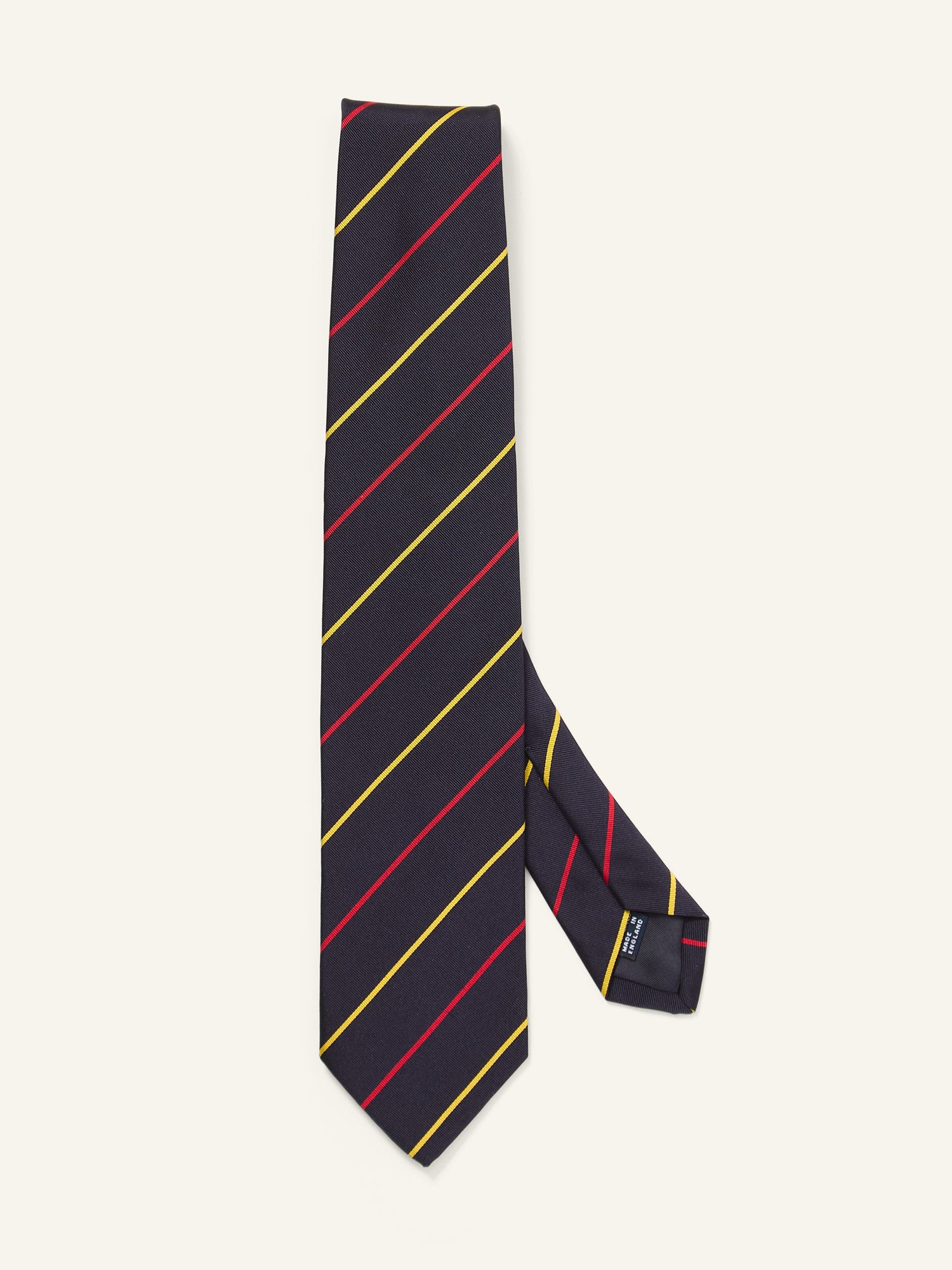 Line Stripe Mogador Tie Navy, Red & Yellow