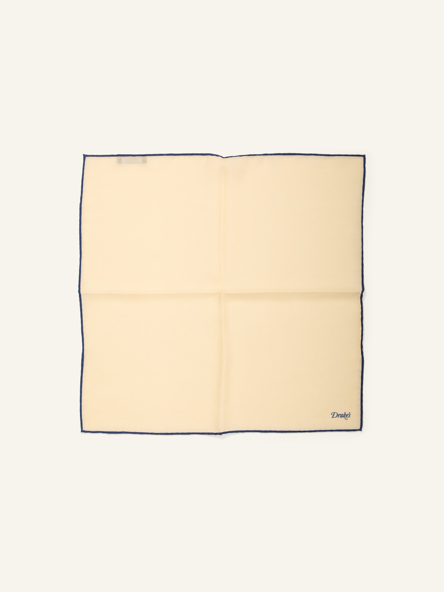 Shoe String Wool/Silk Pocket Square Blue