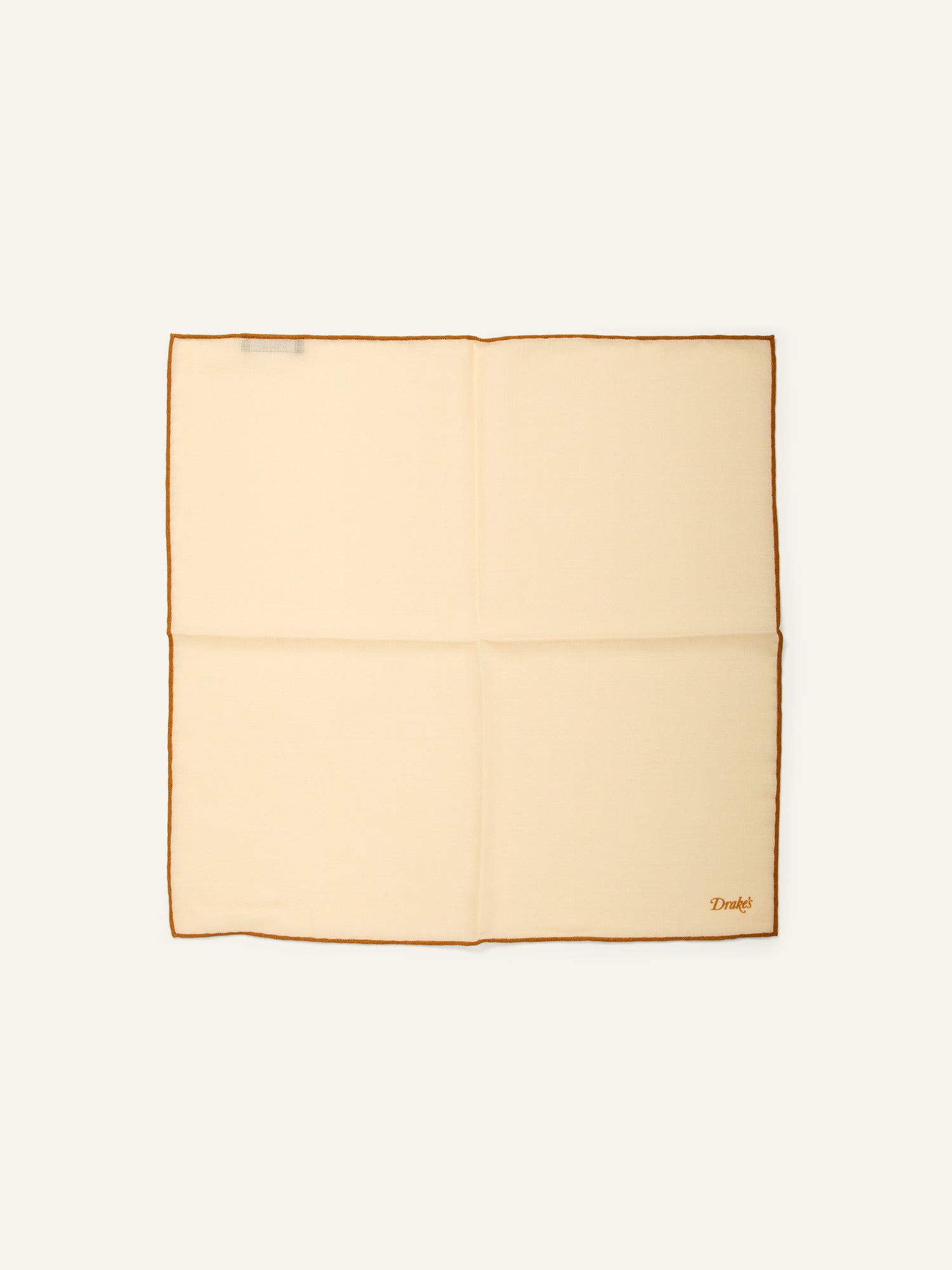 Shoe String Wool/Silk Pocket Square Gold