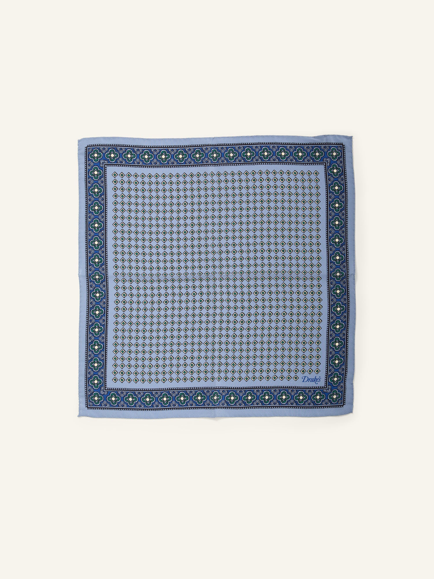Vintage Pocket Square Blue