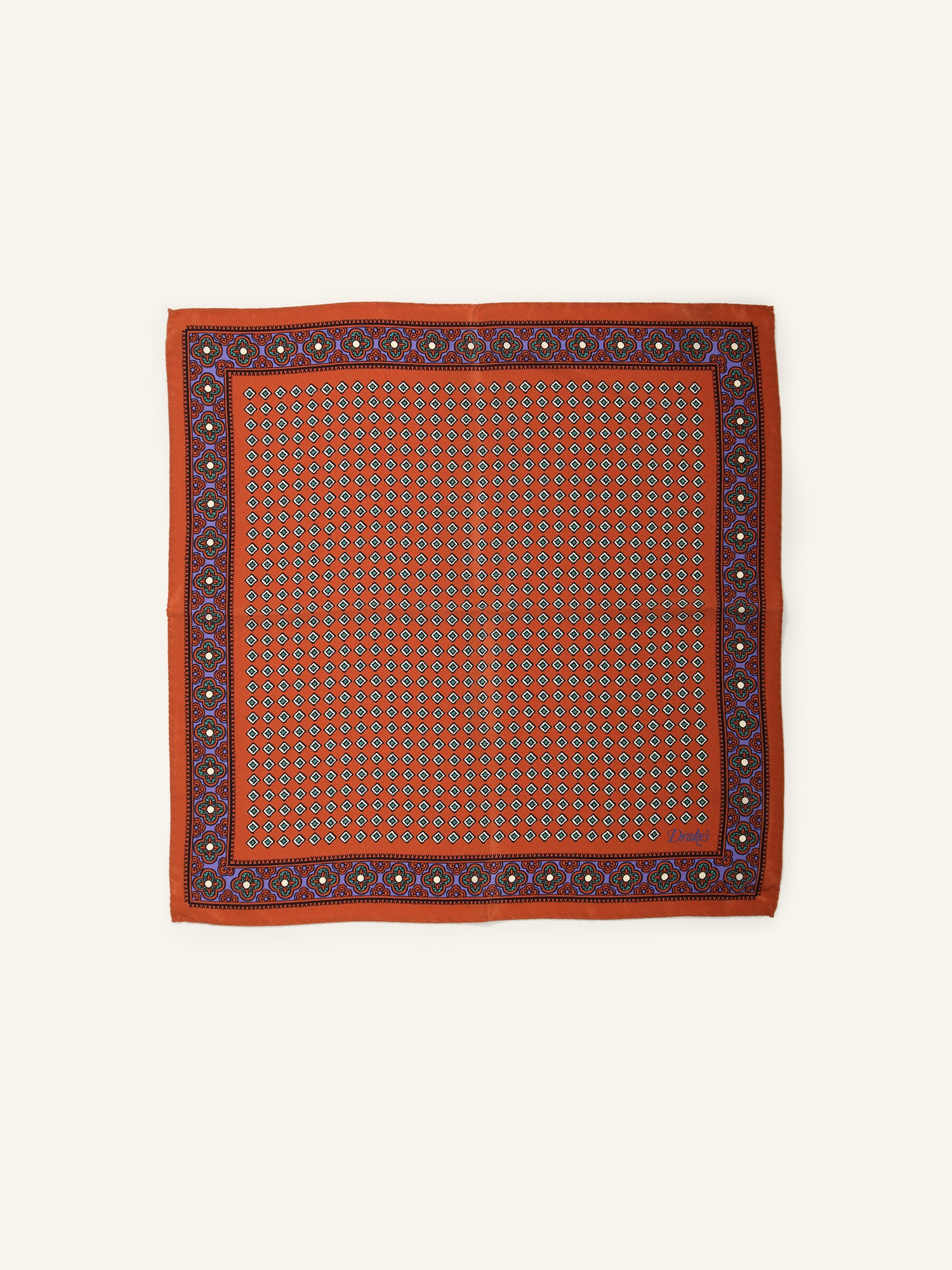 Vintage Pocket Square Rust
