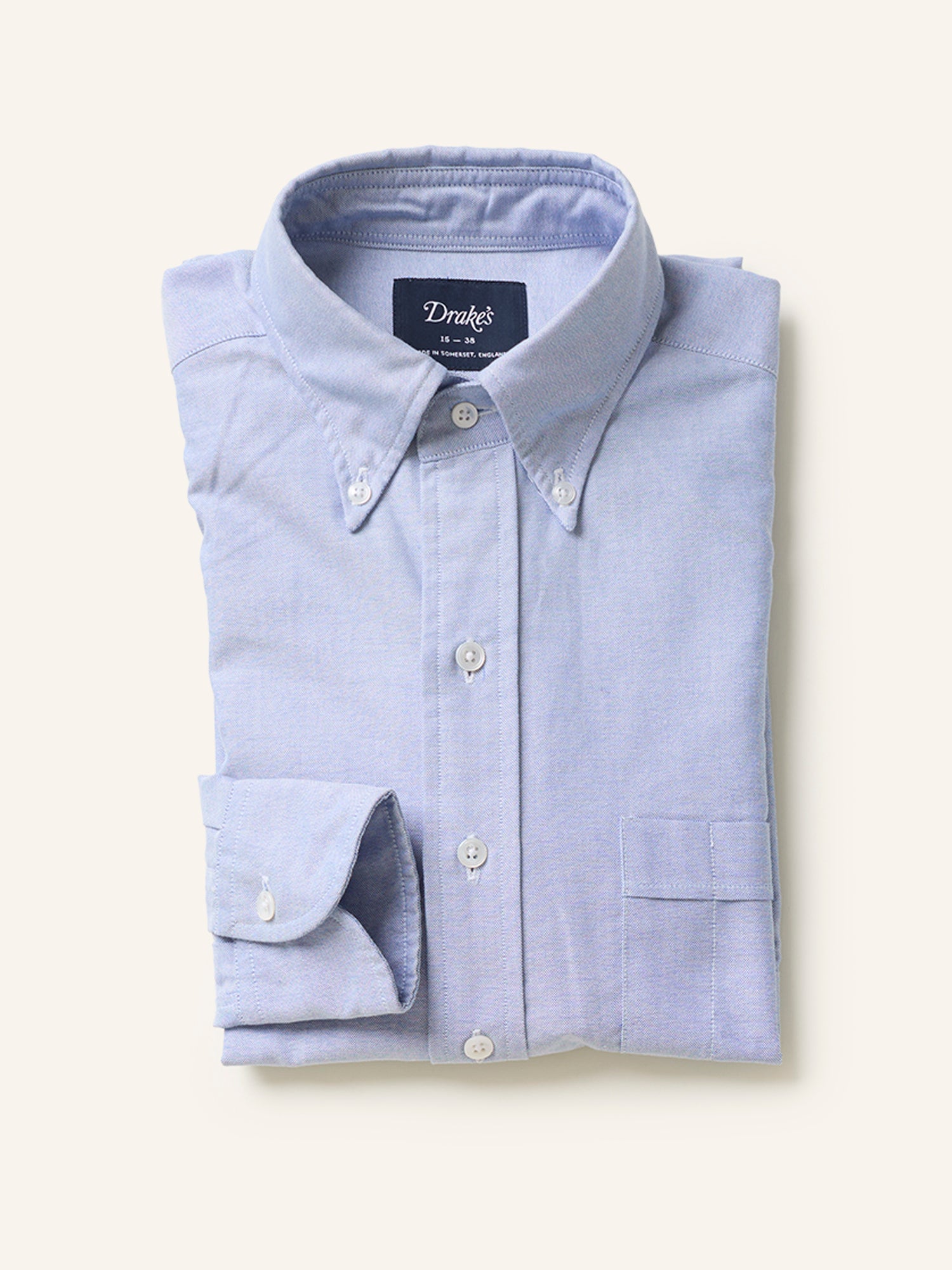 Oxford Cloth Button Down Shirt Mid Blue