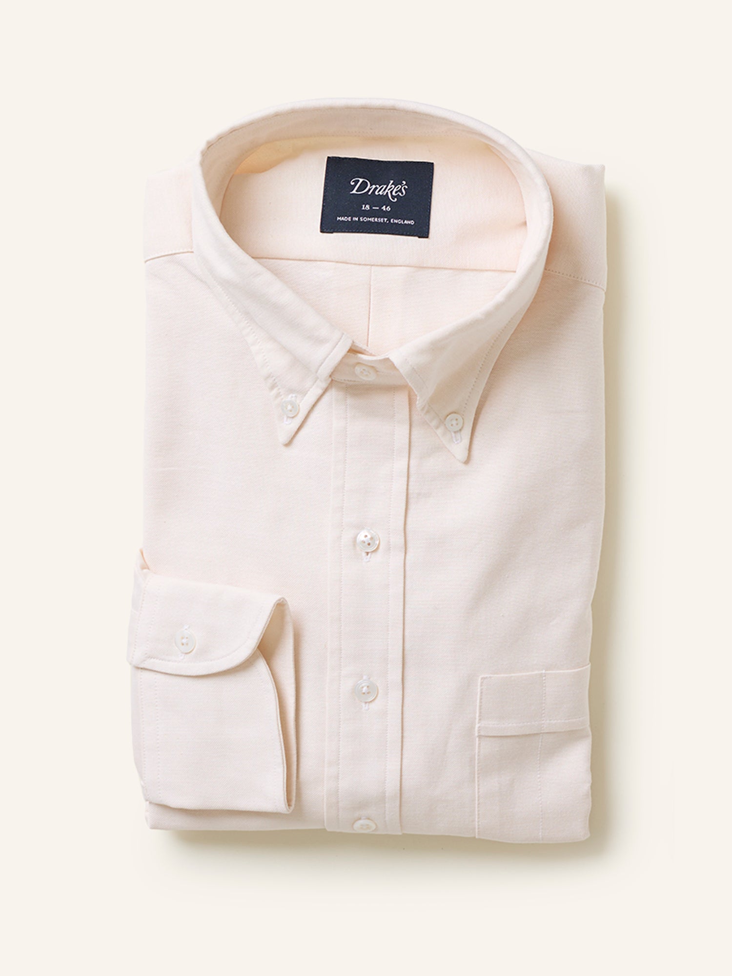 Oxford Cloth Button Down Shirt Cream