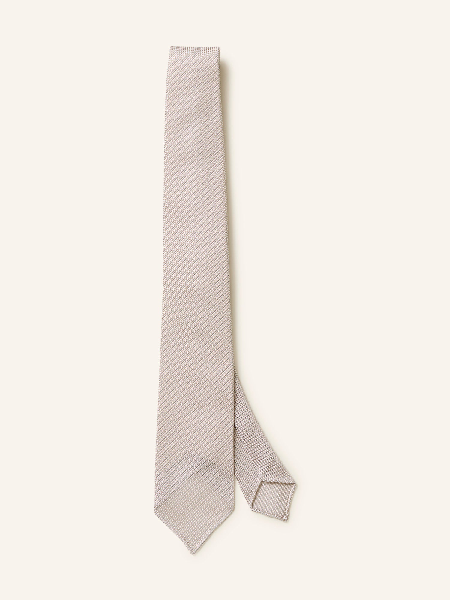 Fine Woven Grenadine Tie Cream