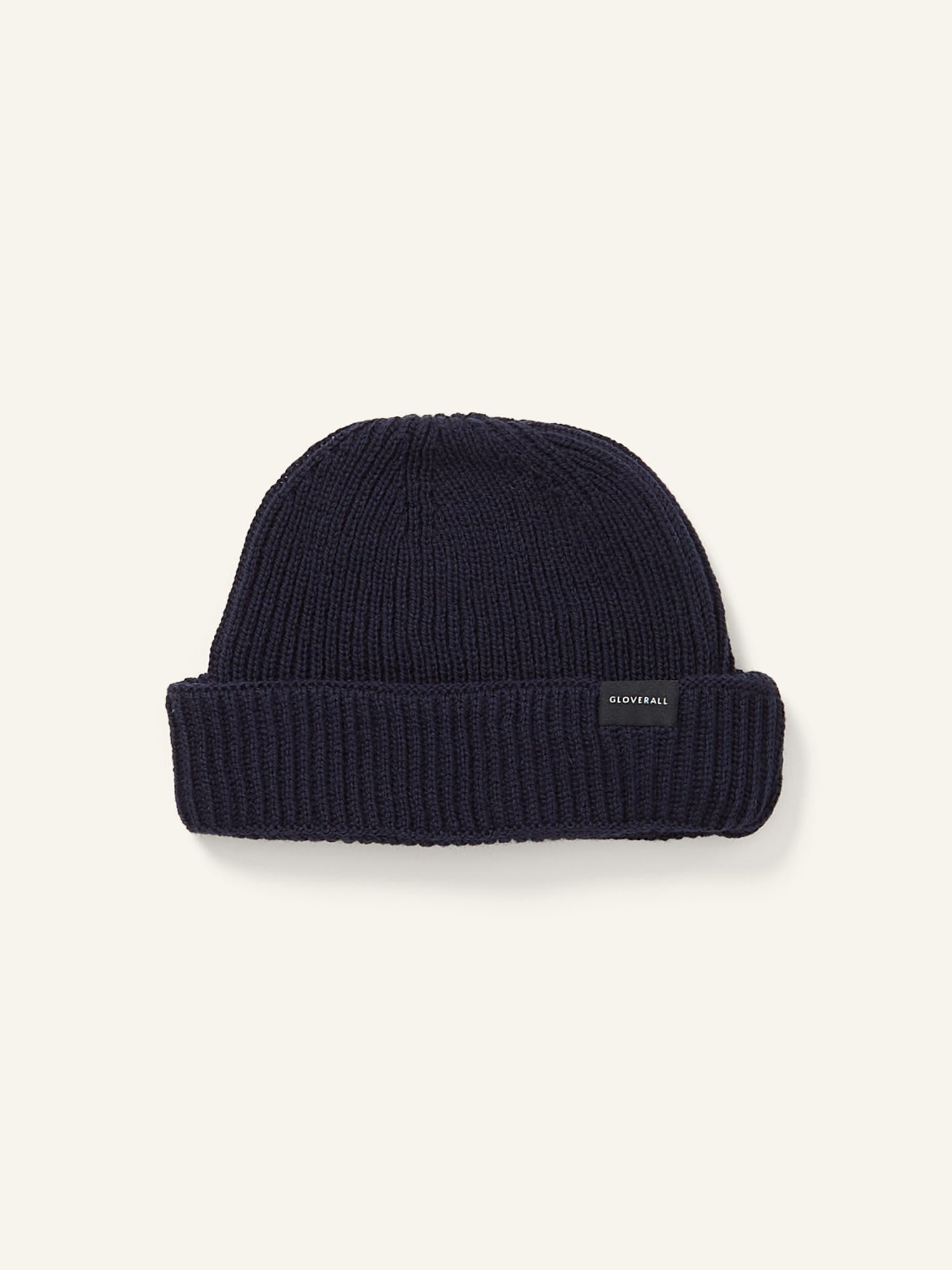 Ribbed Merino Beanie Navy