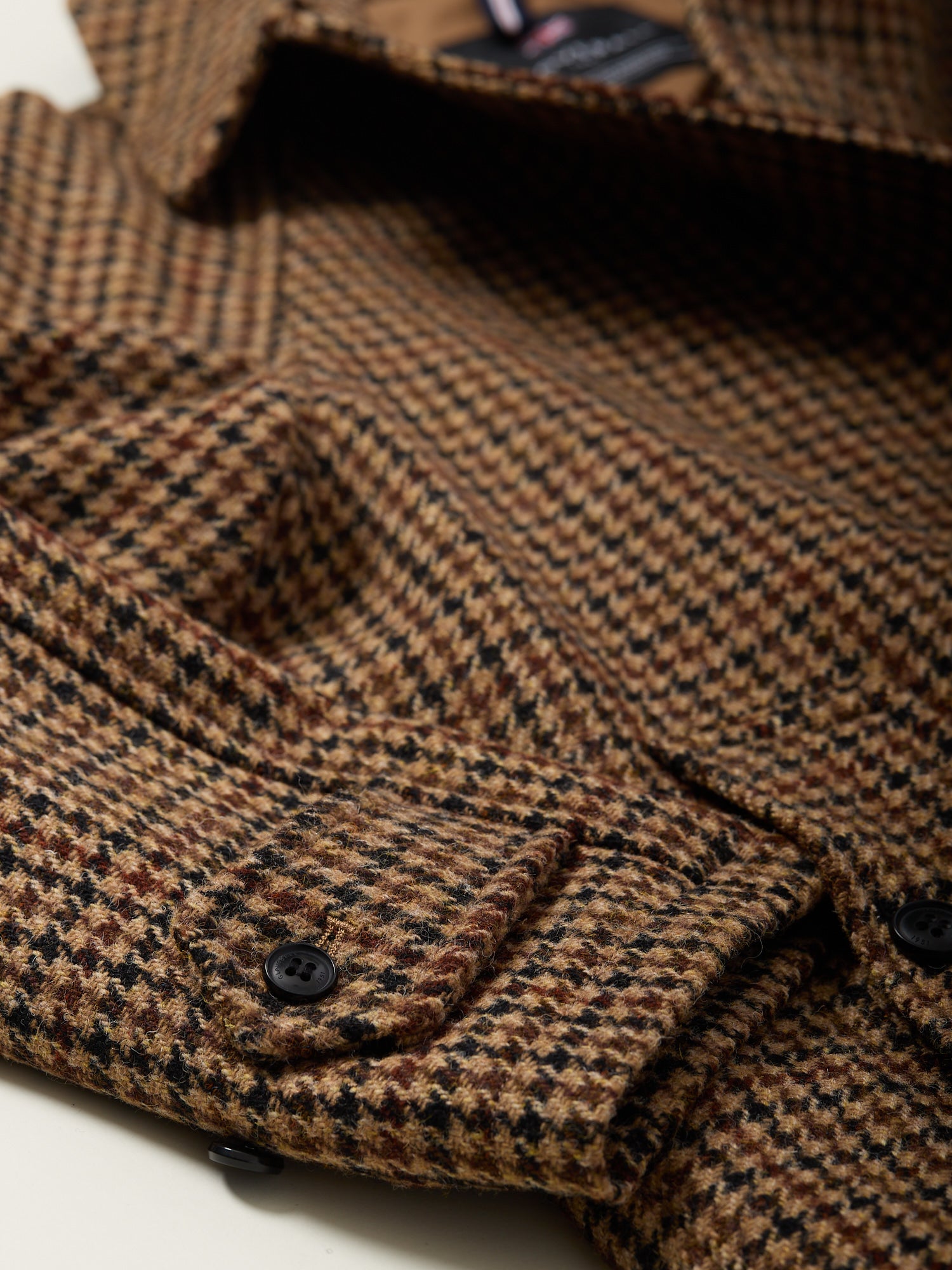 Harris Tweed Raglan Coat Brown Gunclub