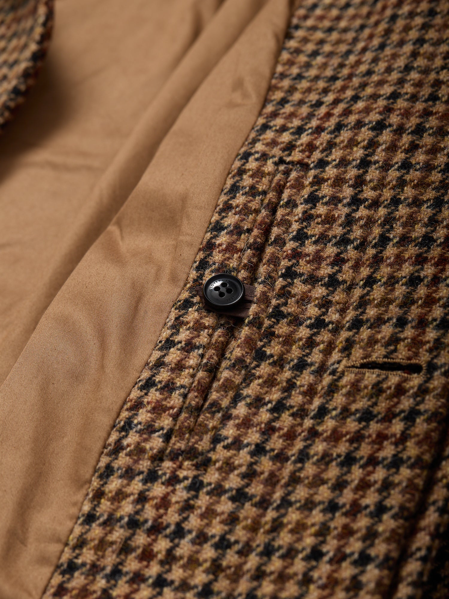 Harris Tweed Raglan Coat Brown Gunclub