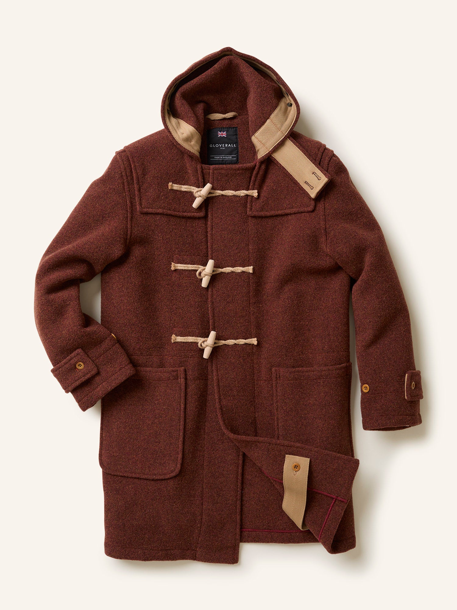 Gloverall Monty Duffle Coat Rust