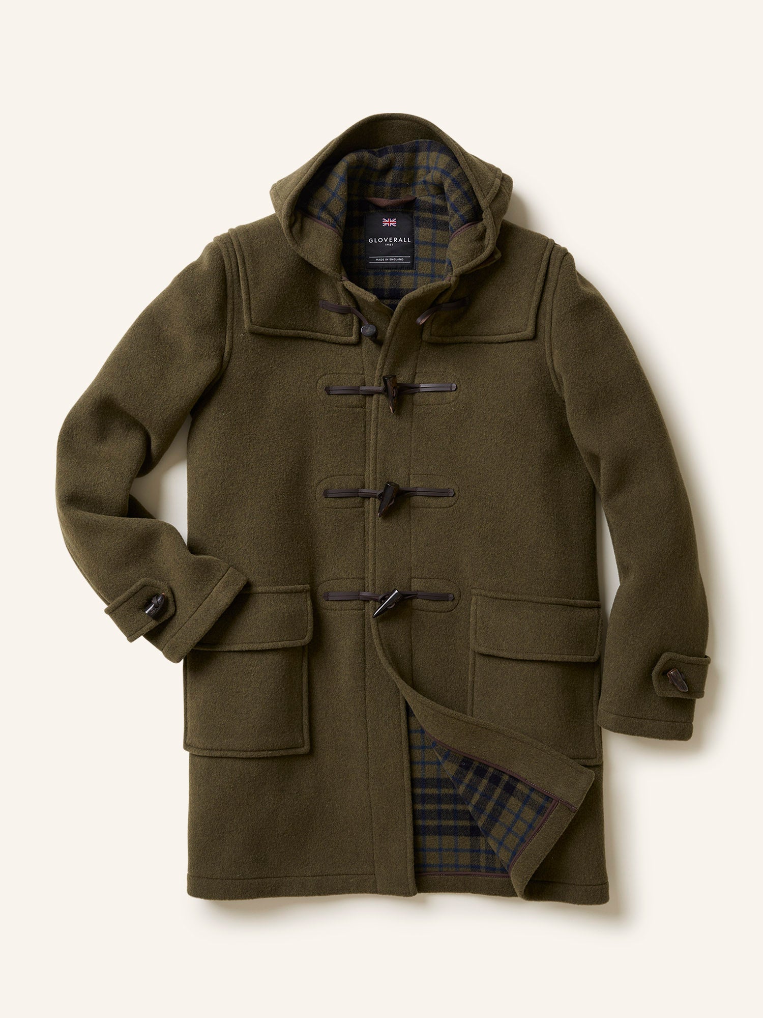 Morris Duffle Coat Loden/Check