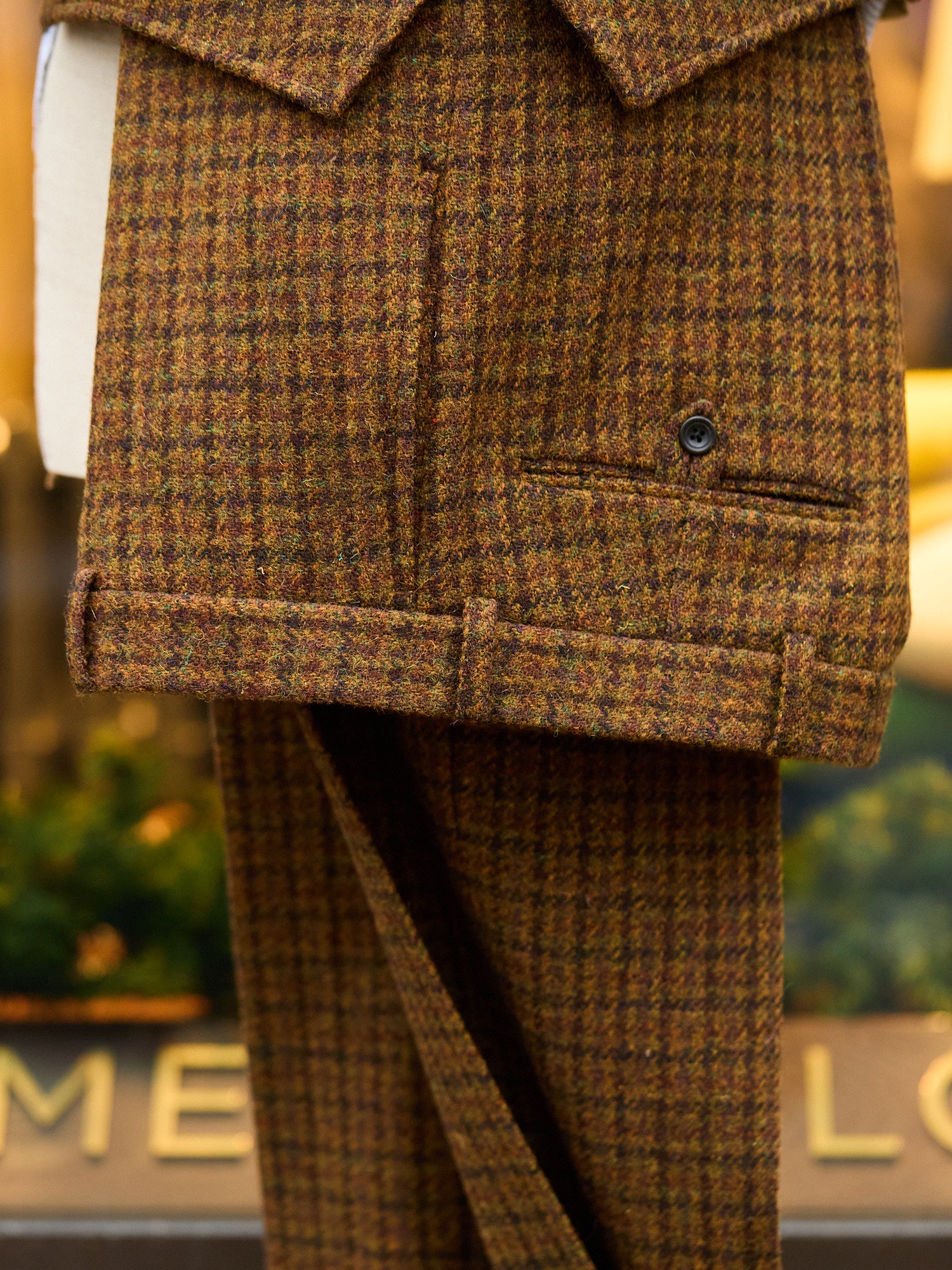 Harris Tweed 3-piece Suit Mustard Brown Check